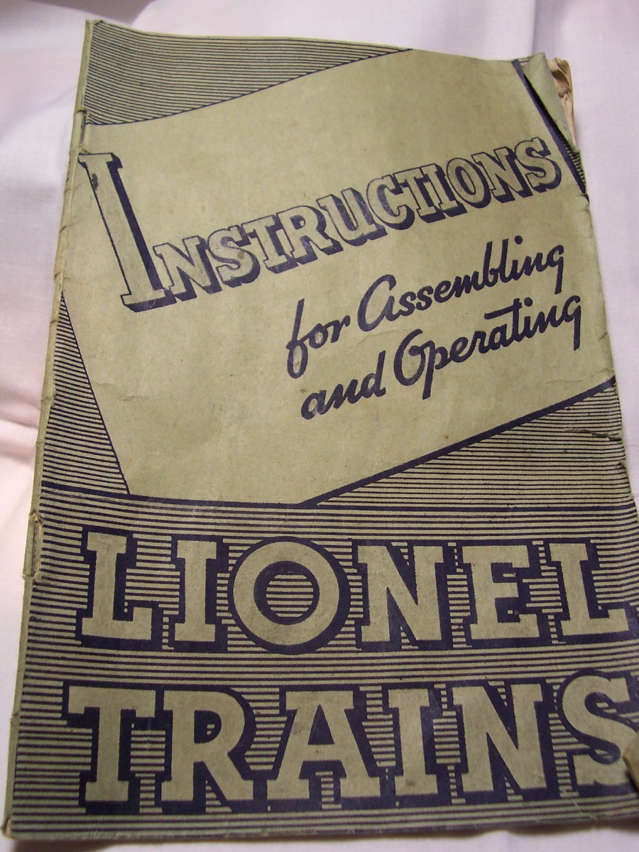 Lionel Train Instruction Booklet 1936