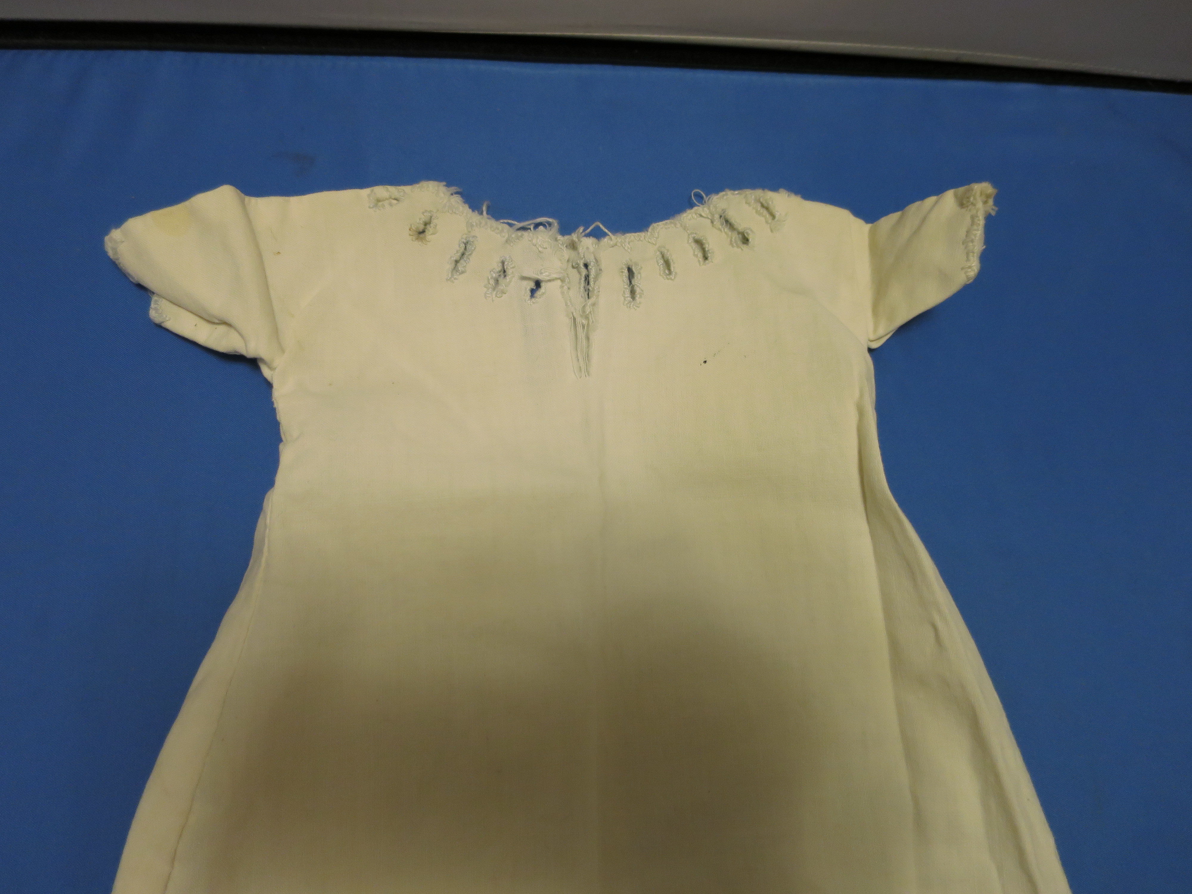 Doll Dress with embroidered edging 16 1/2 inch