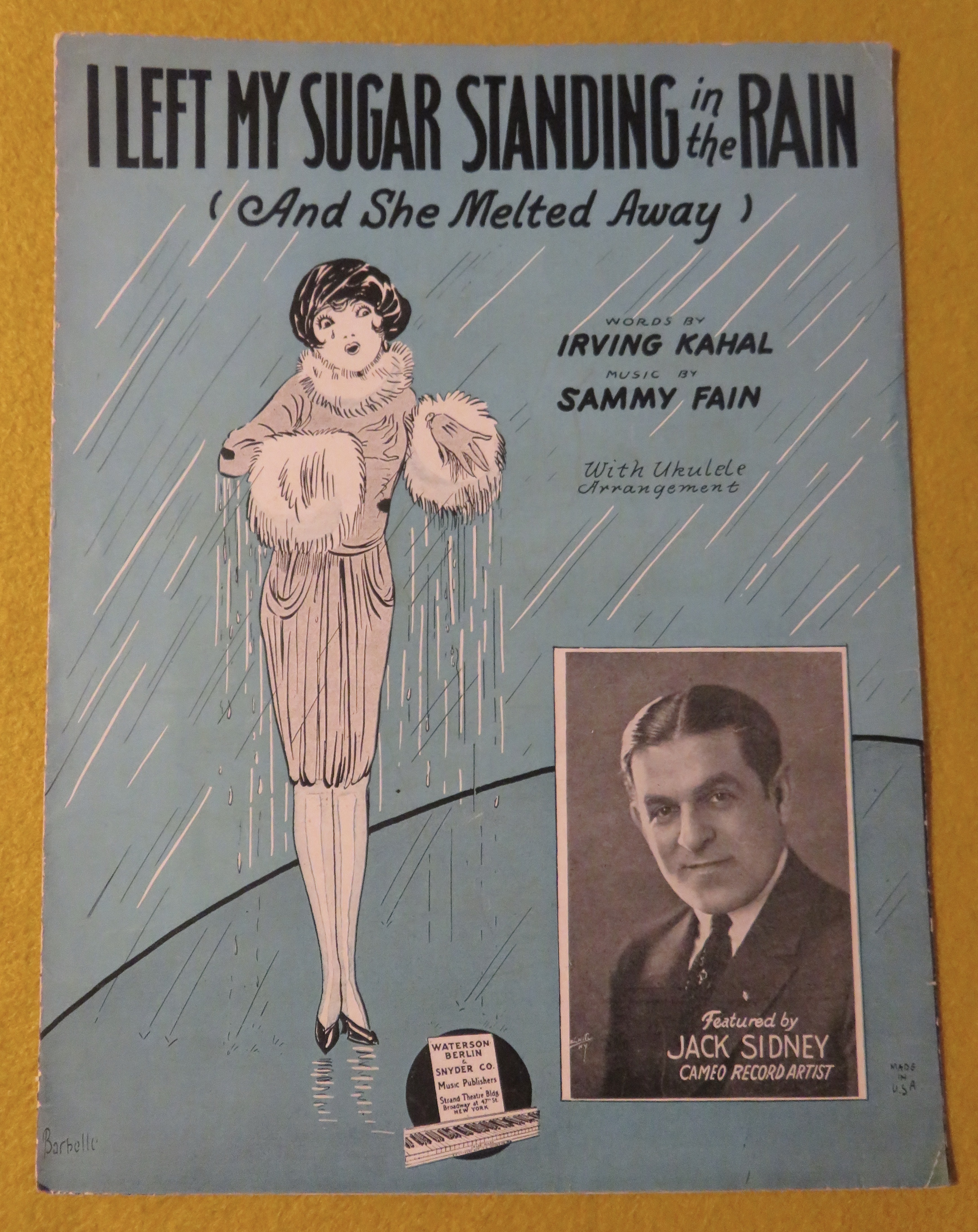 1927 I Left My Sugar Standing In The Rain Kahal & Fain