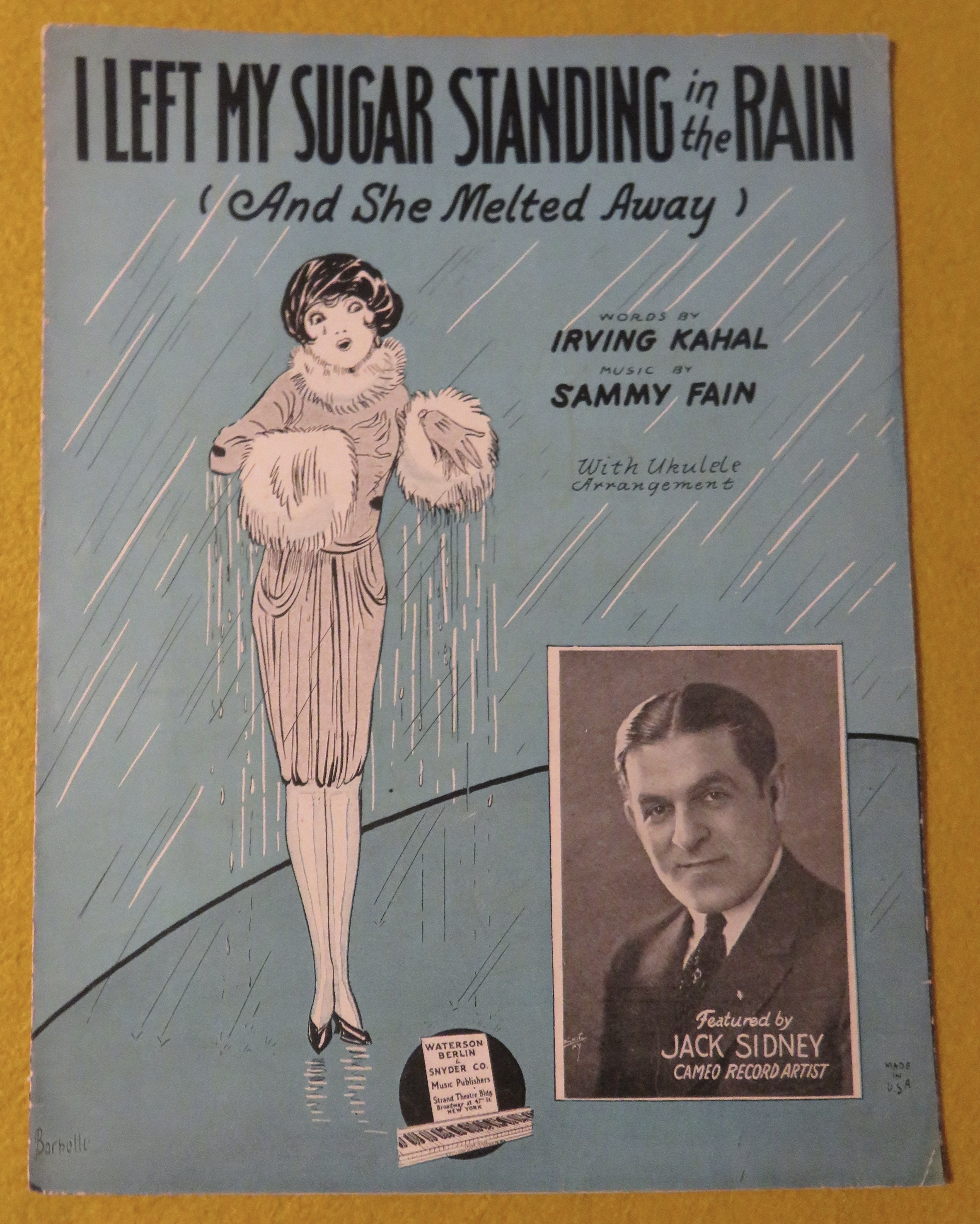 1927 I Left My Sugar Standing In The Rain Kahal & Fain