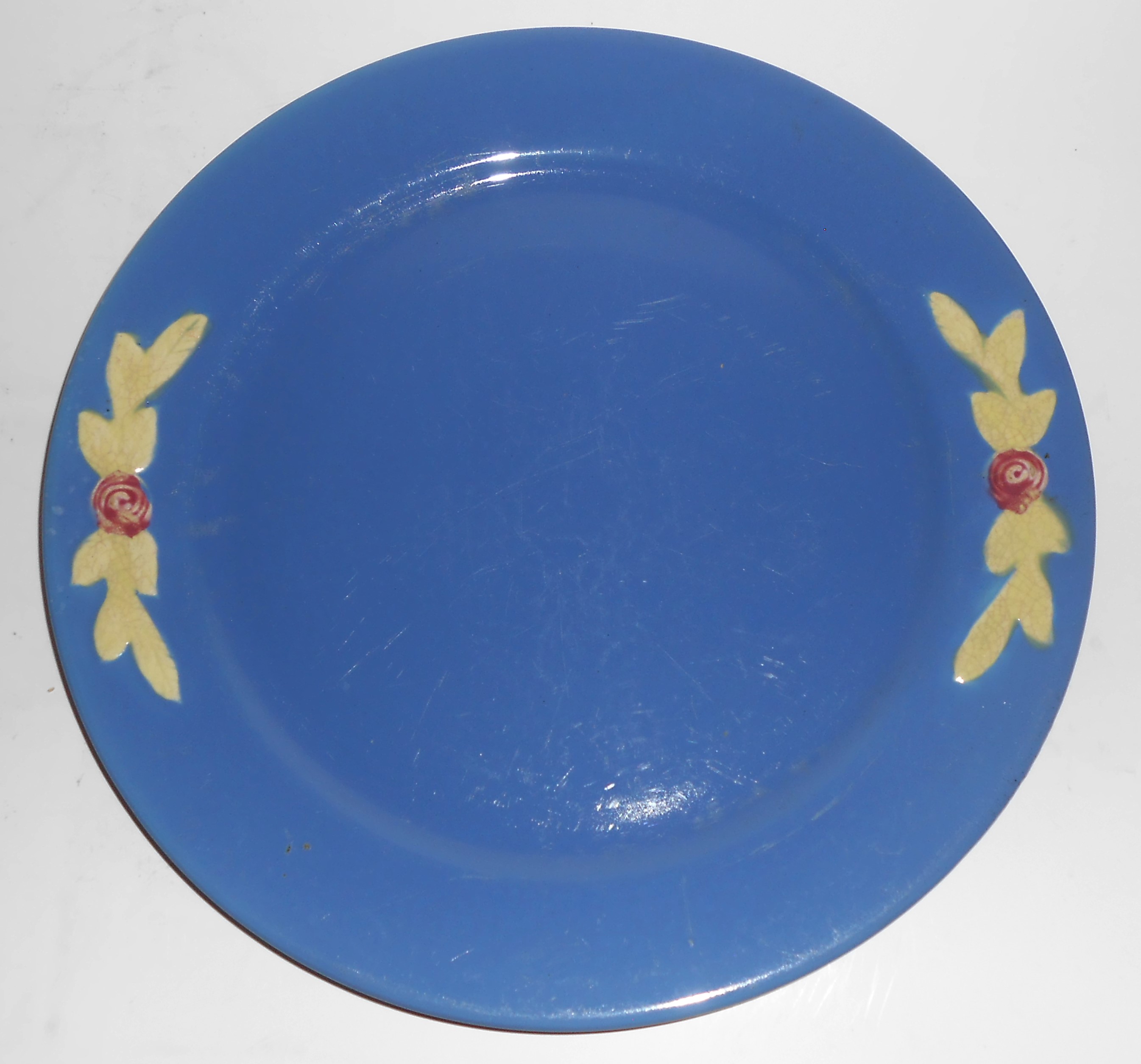 Vintage Coors Pottery Rosebud Early Blue 10'' Plate