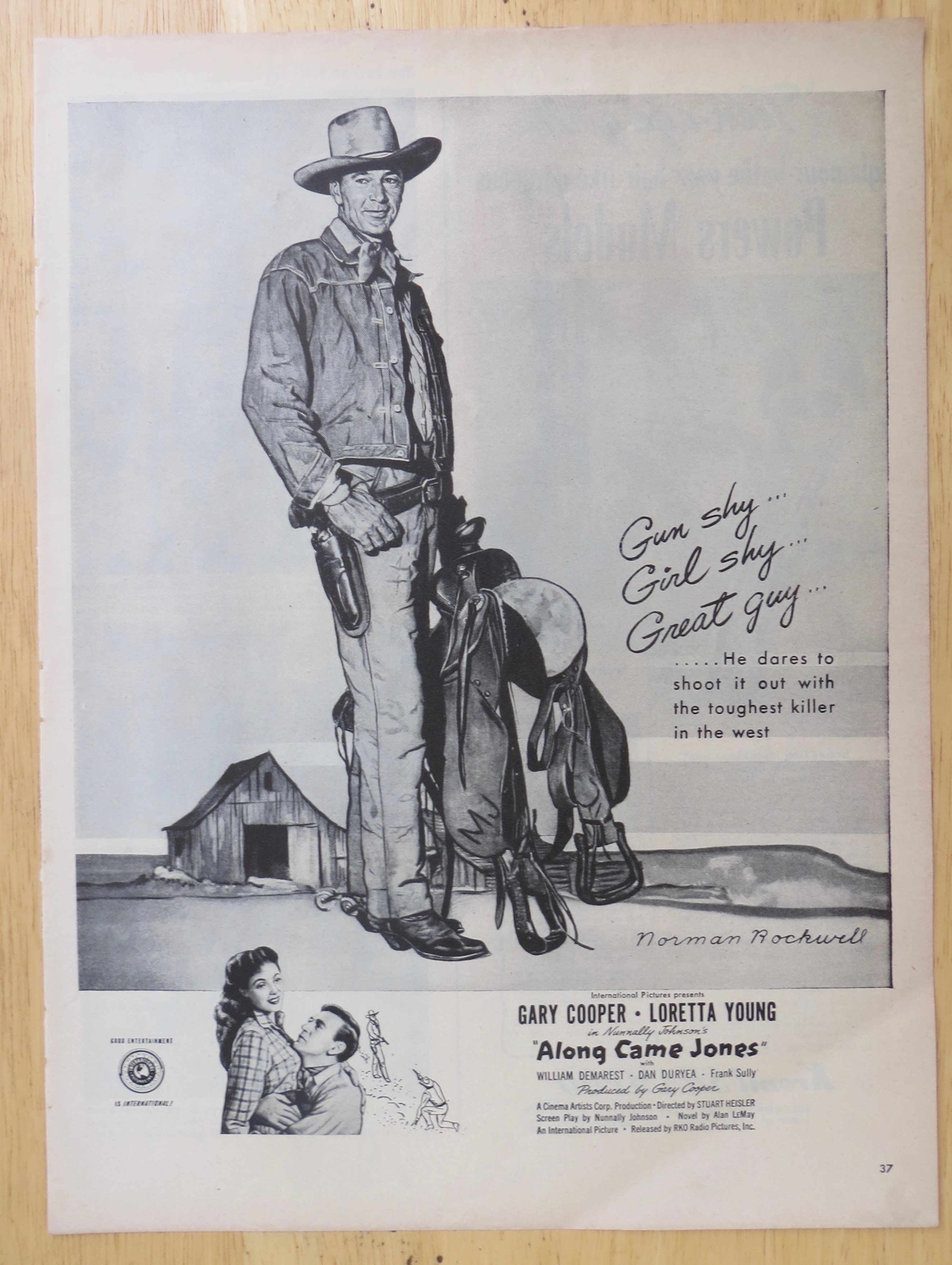 1945 Along Came Jones w/ Gary Cooper & Loretta Young