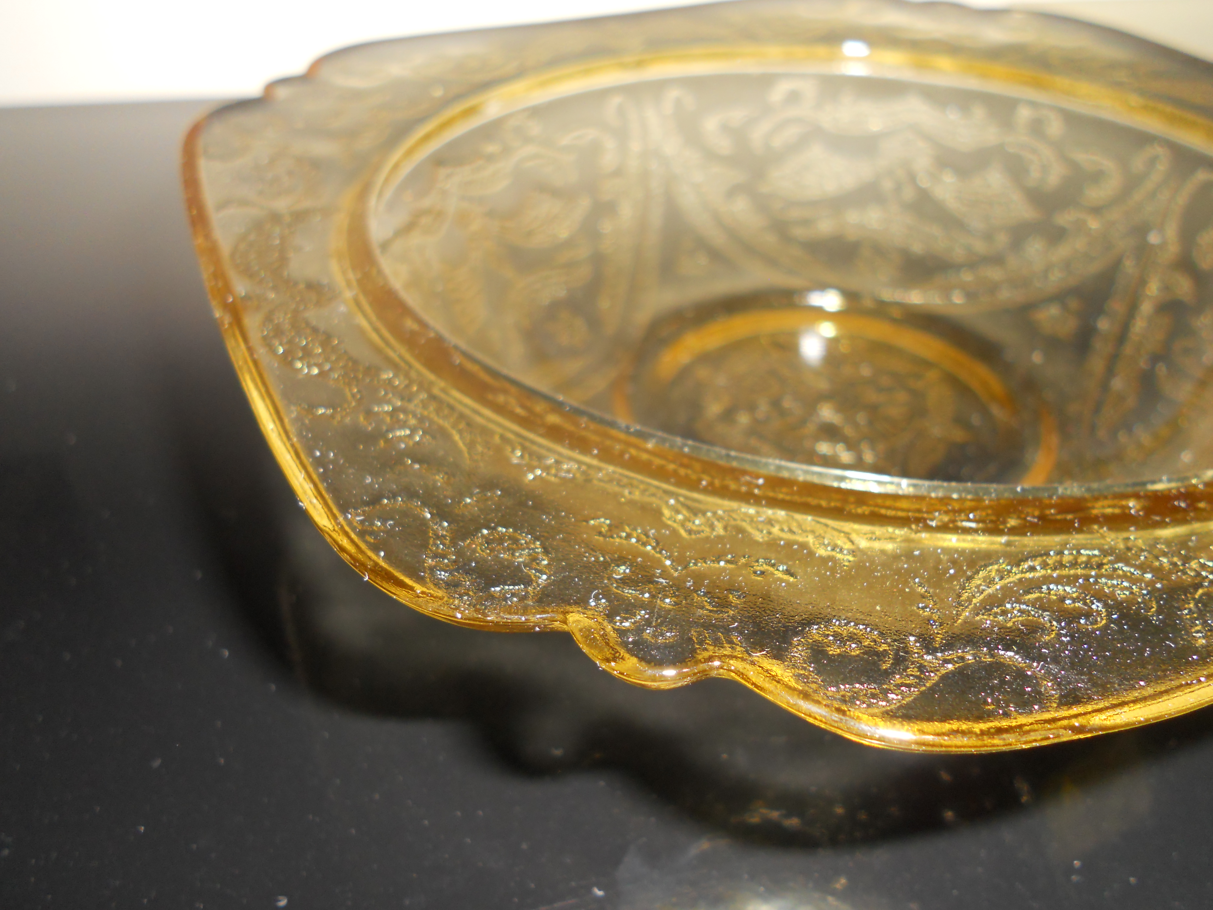 Federal Madrid Yellow Depression Glass Bowl
