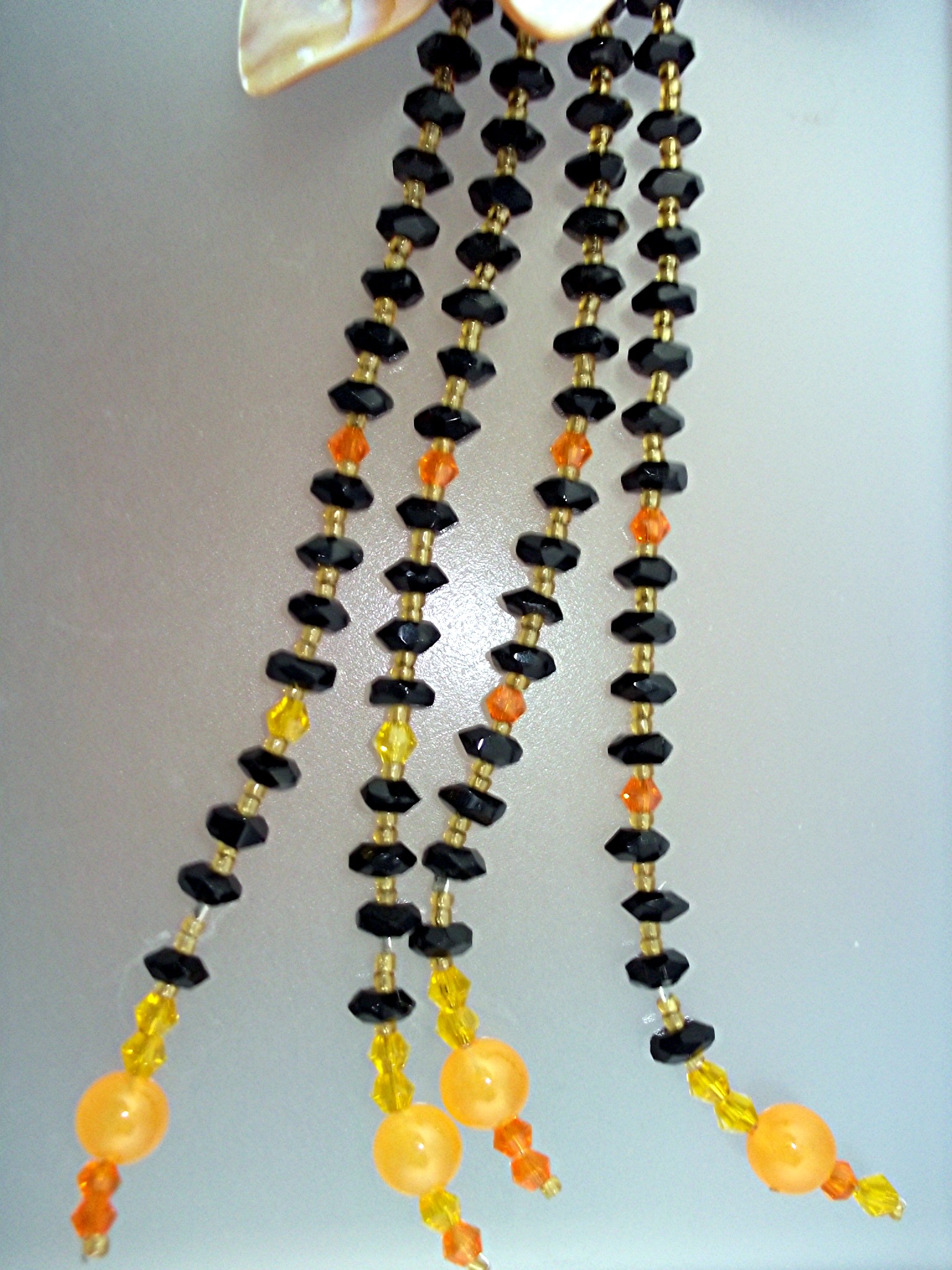 Necklace Mother Pearl Freshwater Pearls Crystal Tassle