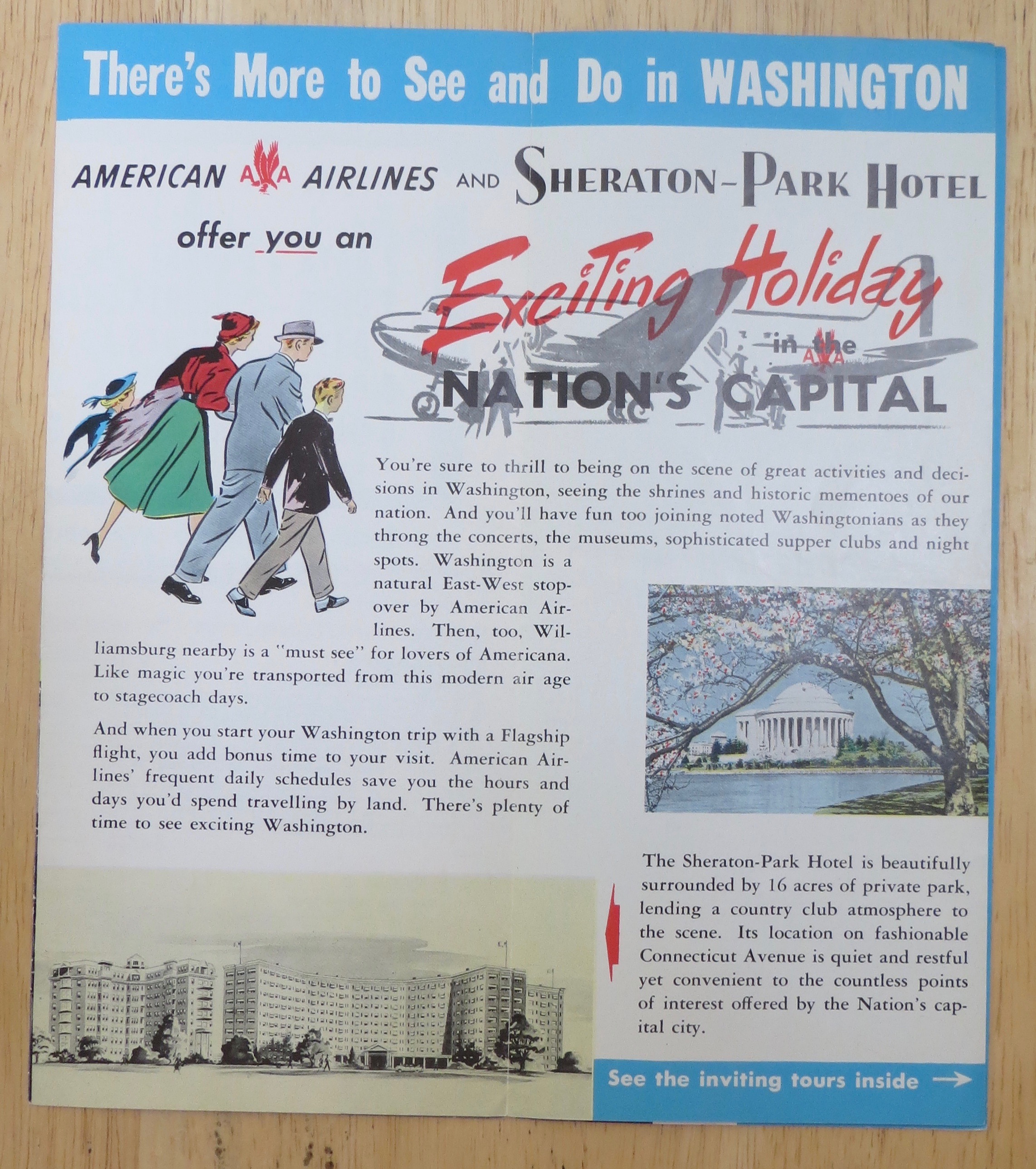 1950's American Airlines Washington Travel Brochure