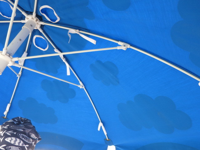 Ben & Jerry's Patio Umbrella Ice Cream Beach Blue Logo