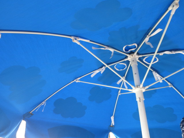 Ben & Jerry's Patio Umbrella Ice Cream Beach Blue Logo