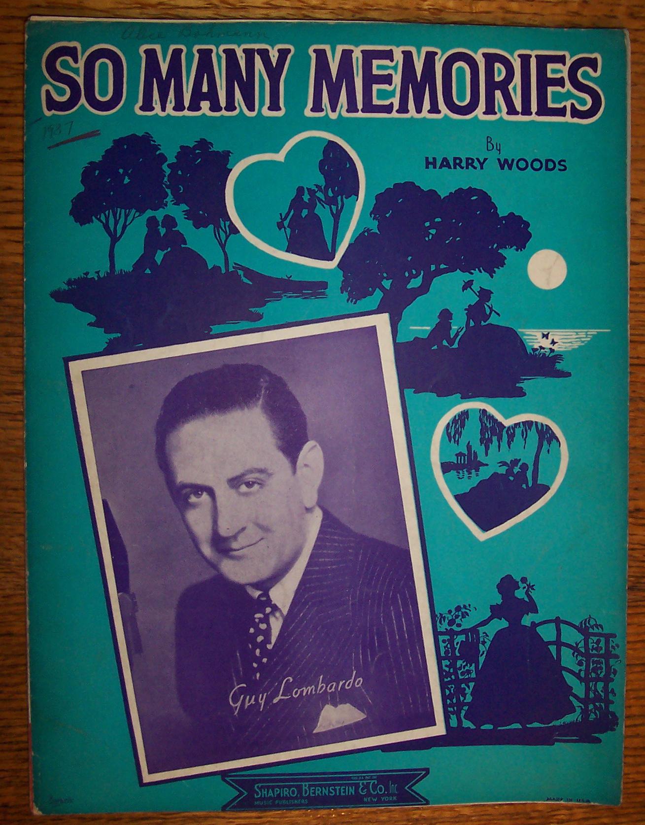 Sheet Music For 1937 So Many Memories