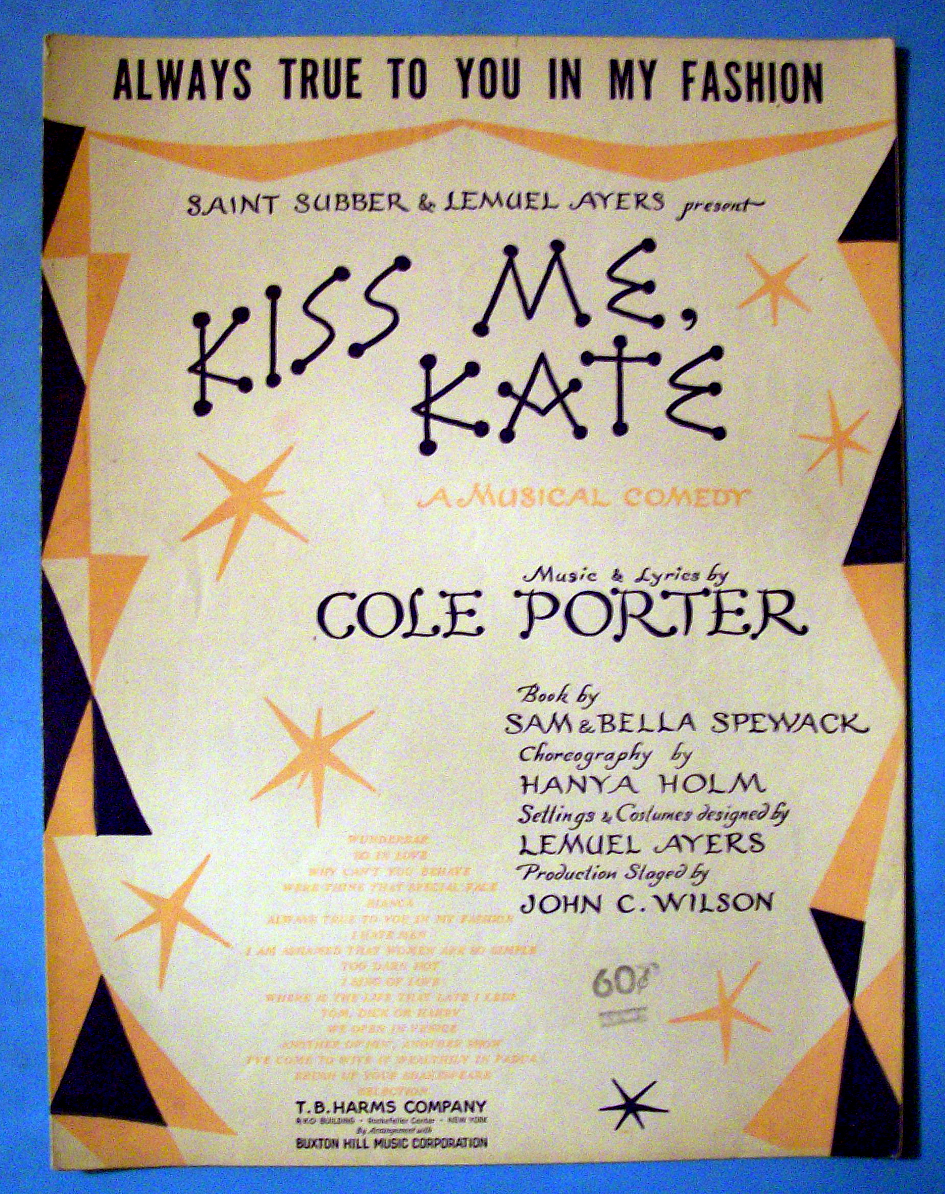 Sheet Music For 1948 Always True To You In My Fashion