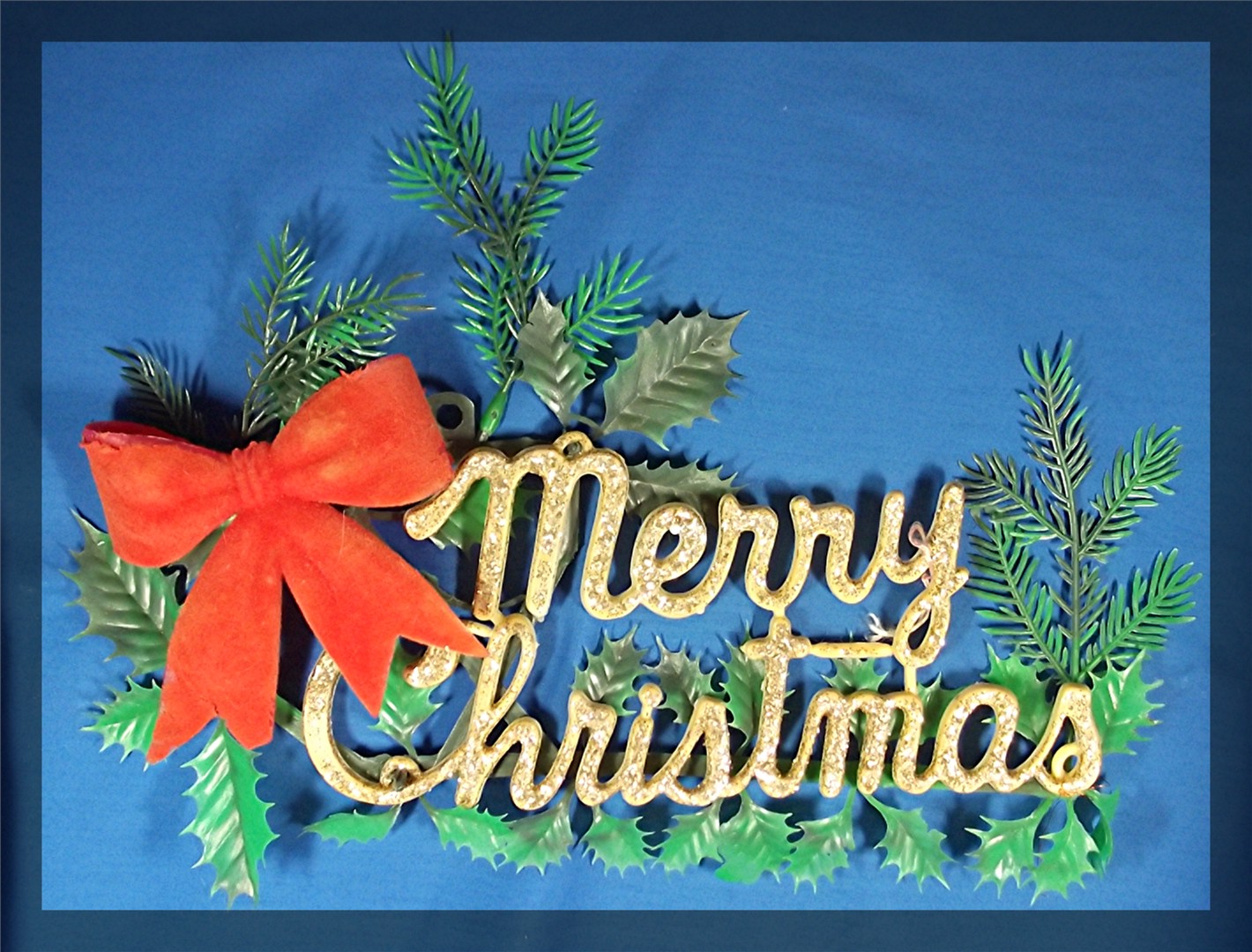 Merry Christmas Door hanging, vintage