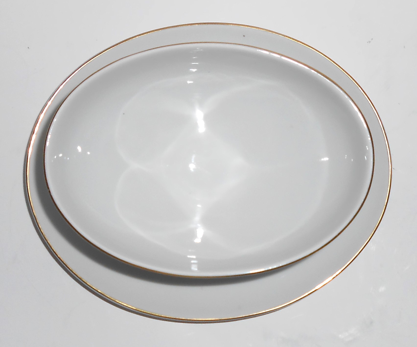 Arzberg Porcelain China 9573  Gray Band w/Gold Gravy Bo