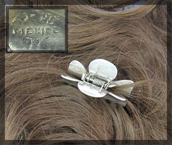 Taxco Mexico Sterling Silver Hair Barette TO-25