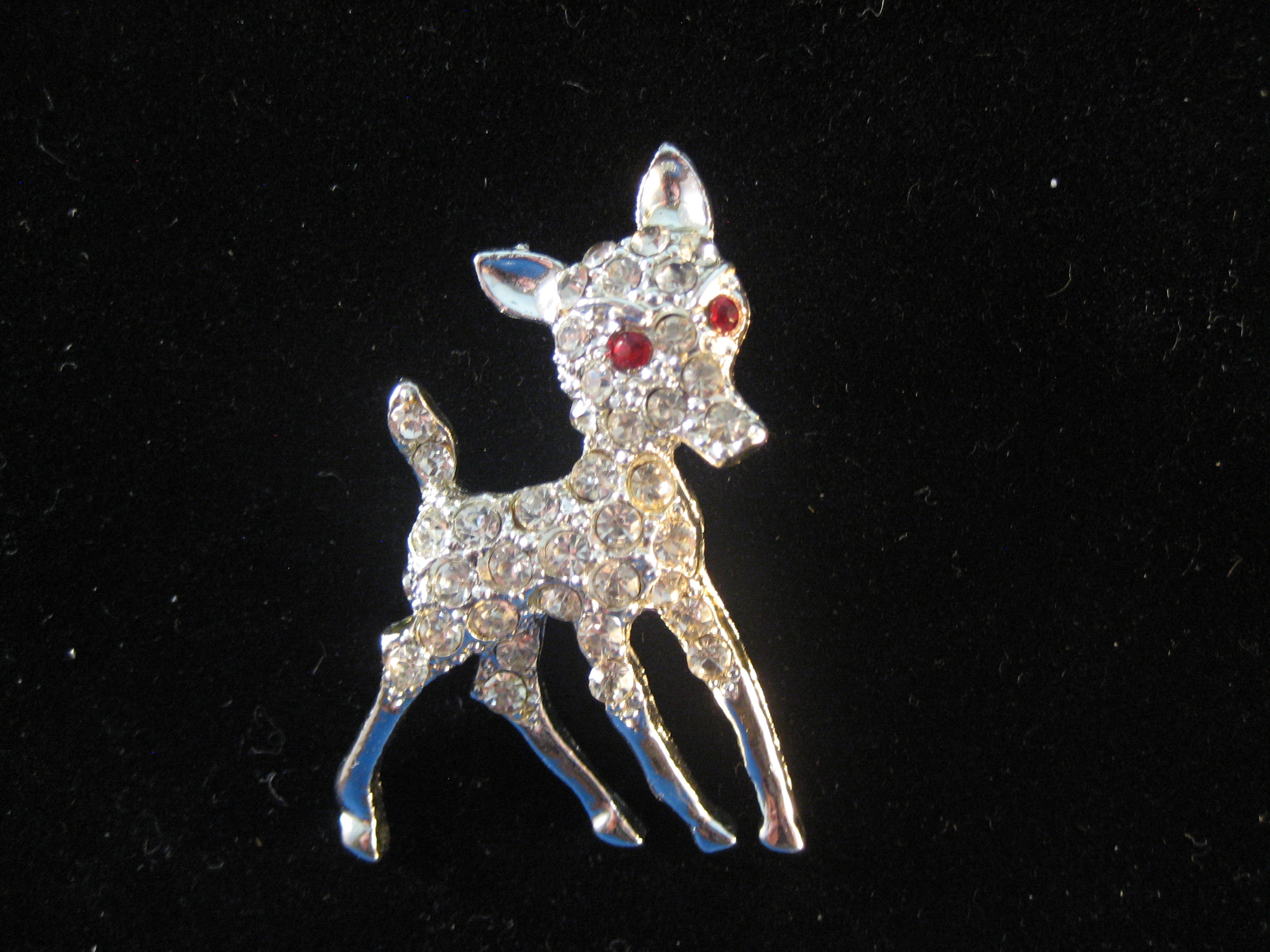 Rhinestone Deer Pin