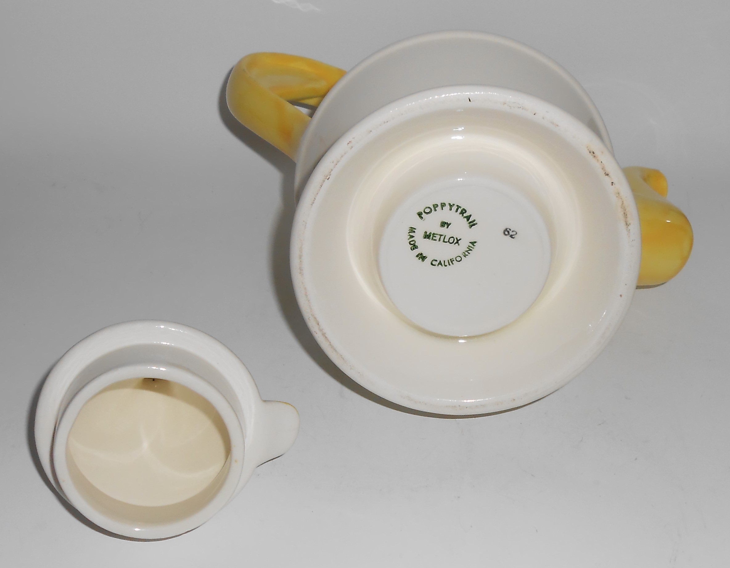 Metlox Pottery Poppy Trail Happy Time Coffee Pot w/Lid