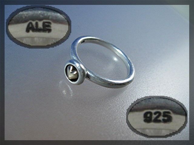 Ring Sterling Silver Gold Heart PANDORA 925 ALE