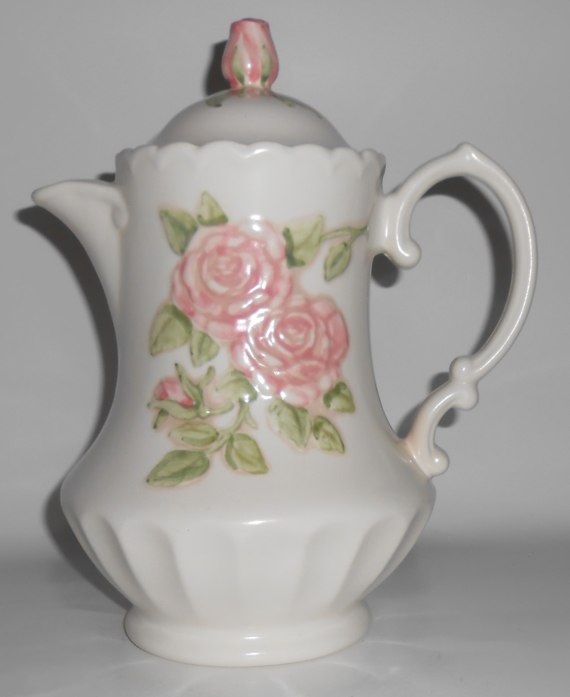 Vernon Kilns Pottery Rose Pink Coffee Pot w/Lid