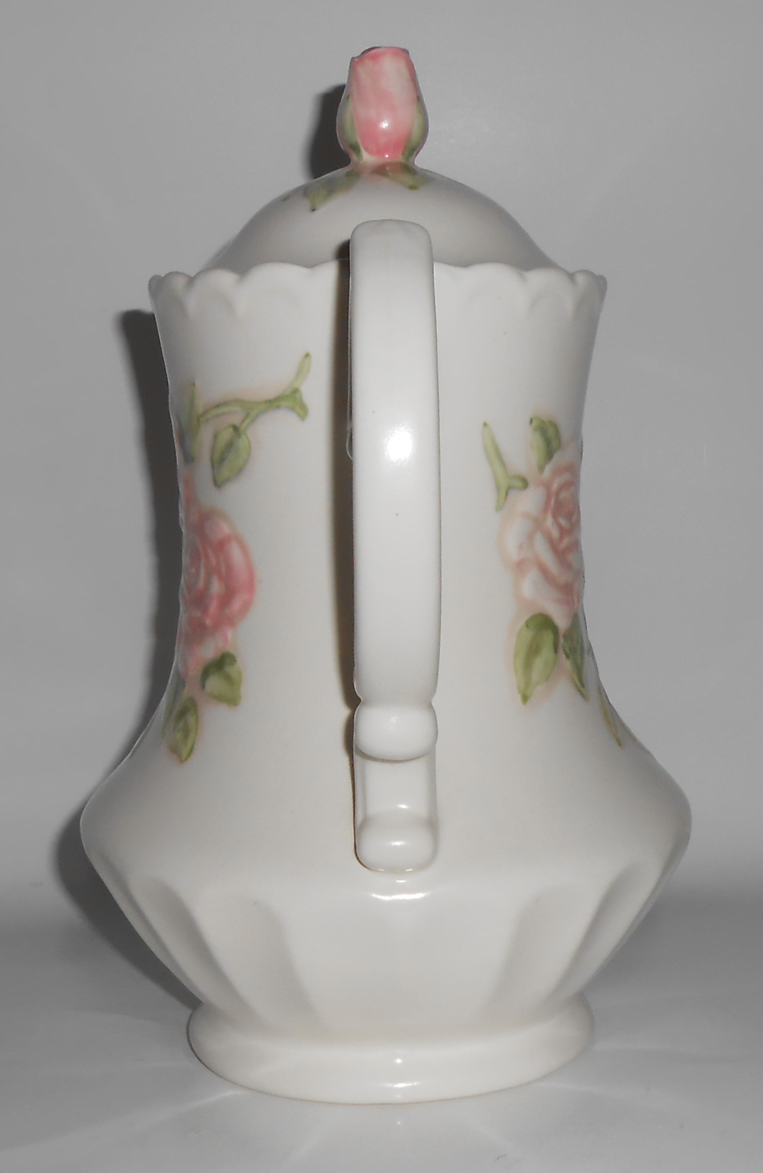 Vernon Kilns Pottery Rose Pink Coffee Pot w/Lid