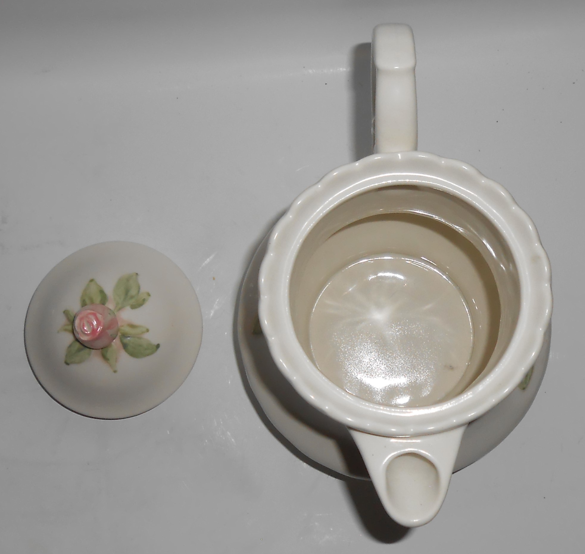 Vernon Kilns Pottery Rose Pink Coffee Pot w/Lid