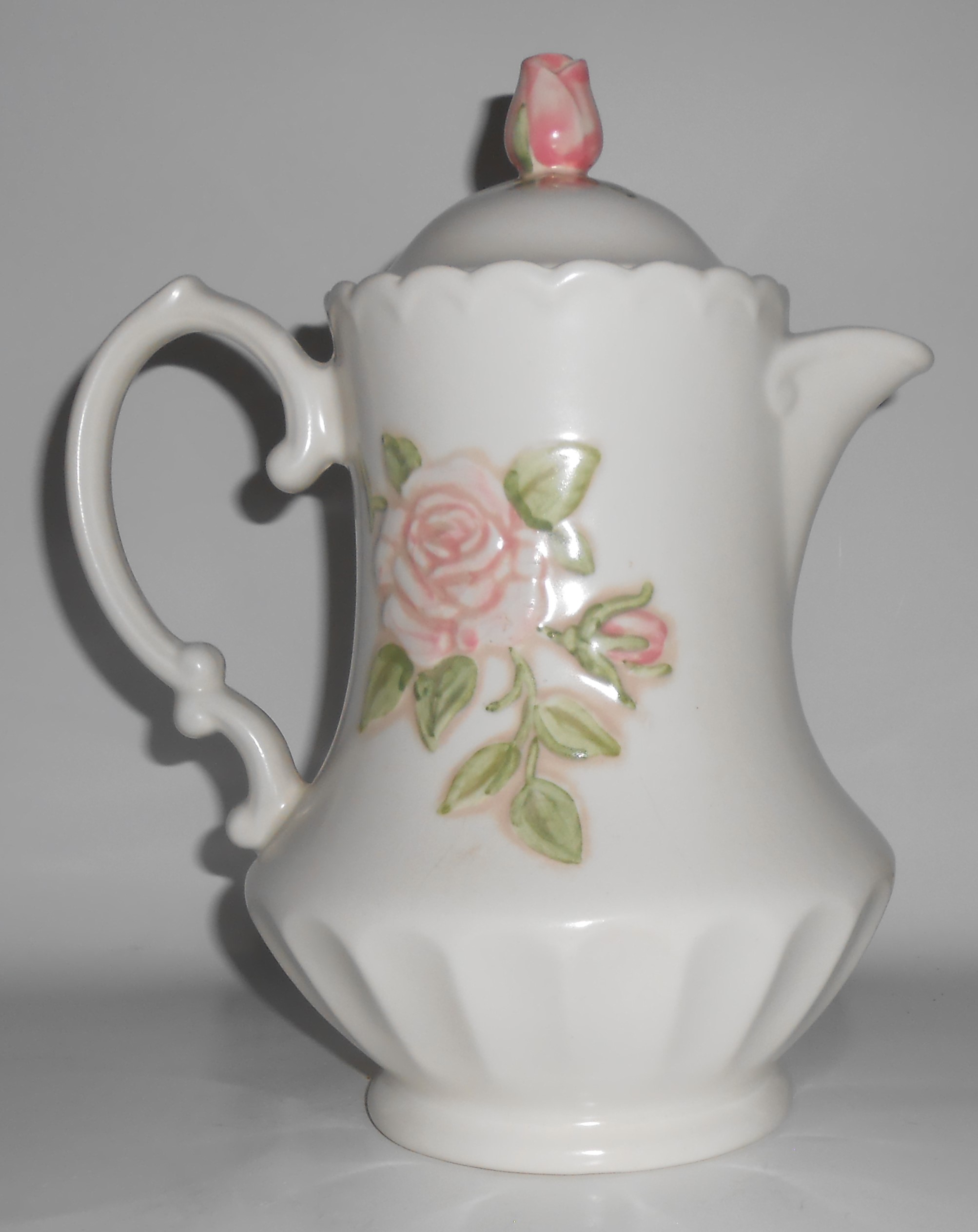 Vernon Kilns Pottery Rose Pink Coffee Pot w/Lid