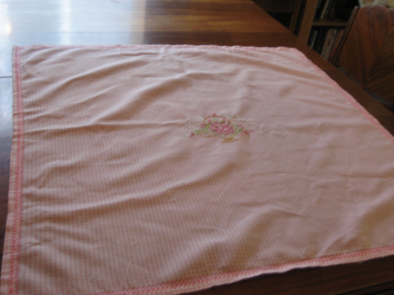 Pink and White Checkered Table Cloth