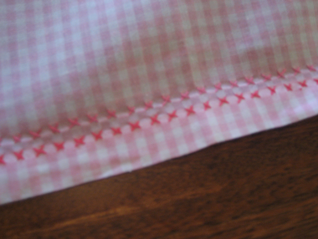 Pink and White Checkered Table Cloth