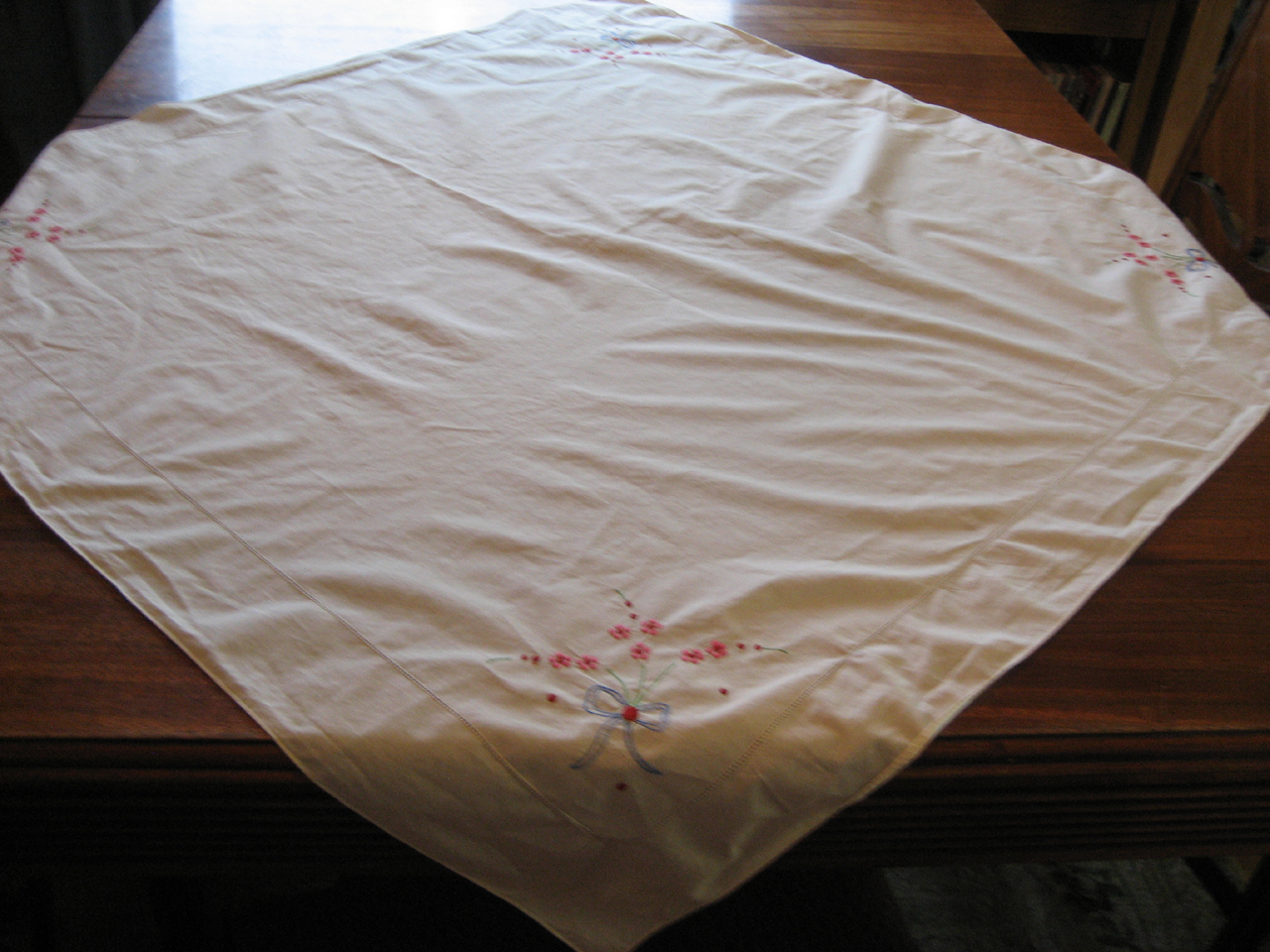 Pink and White Checkered Table Cloth