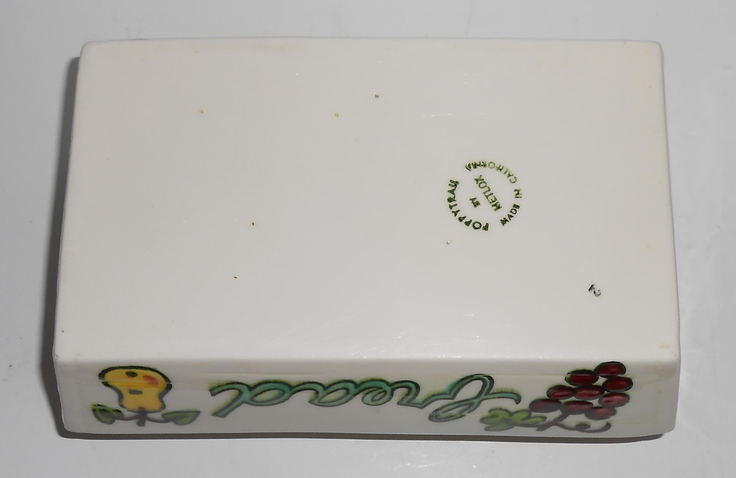 Metlox Pottery Poppy Trail Happy Time Bread Pan #2