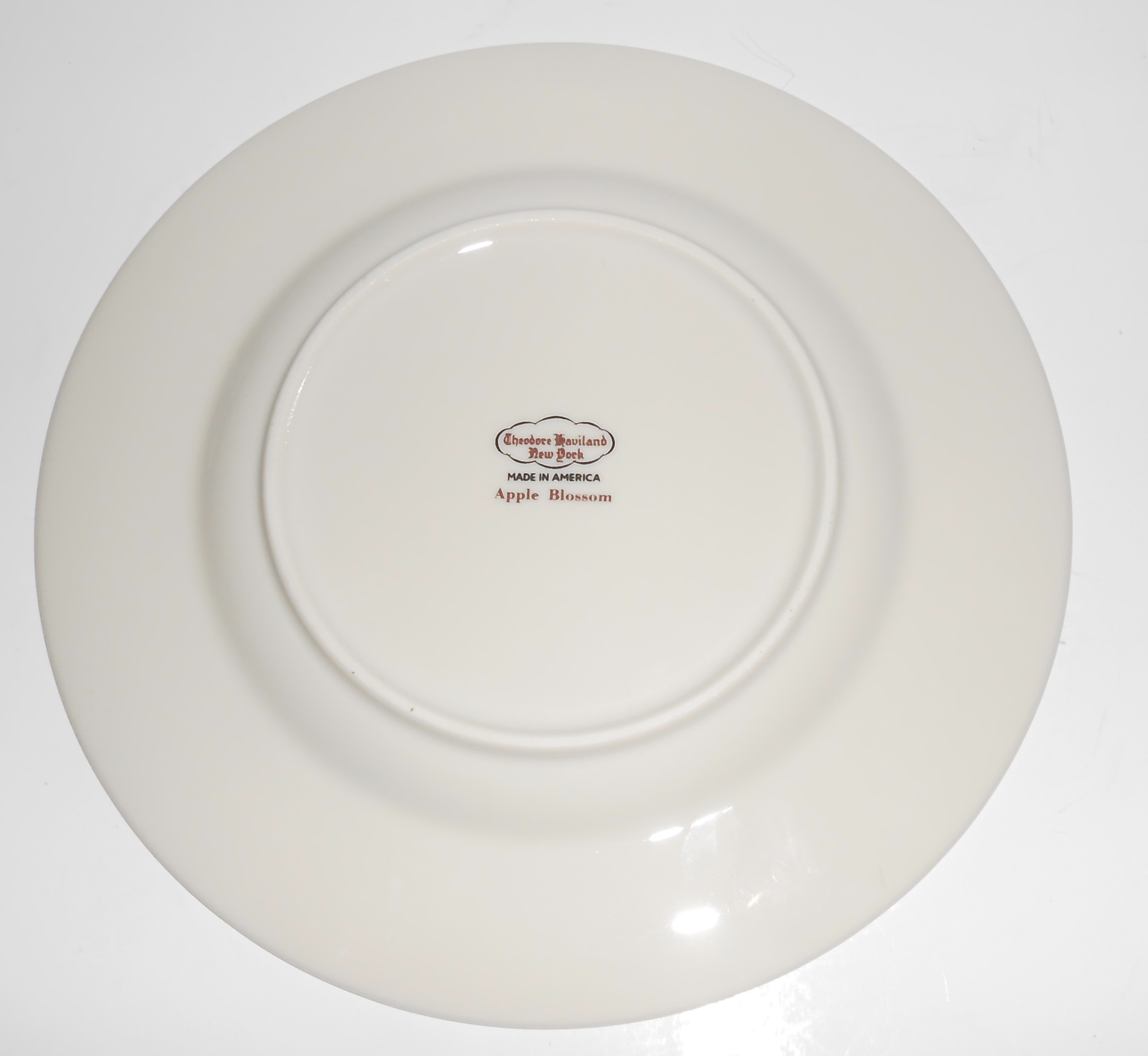 Theodore Haviland China Apple Blossom w/Gold Salad Pla