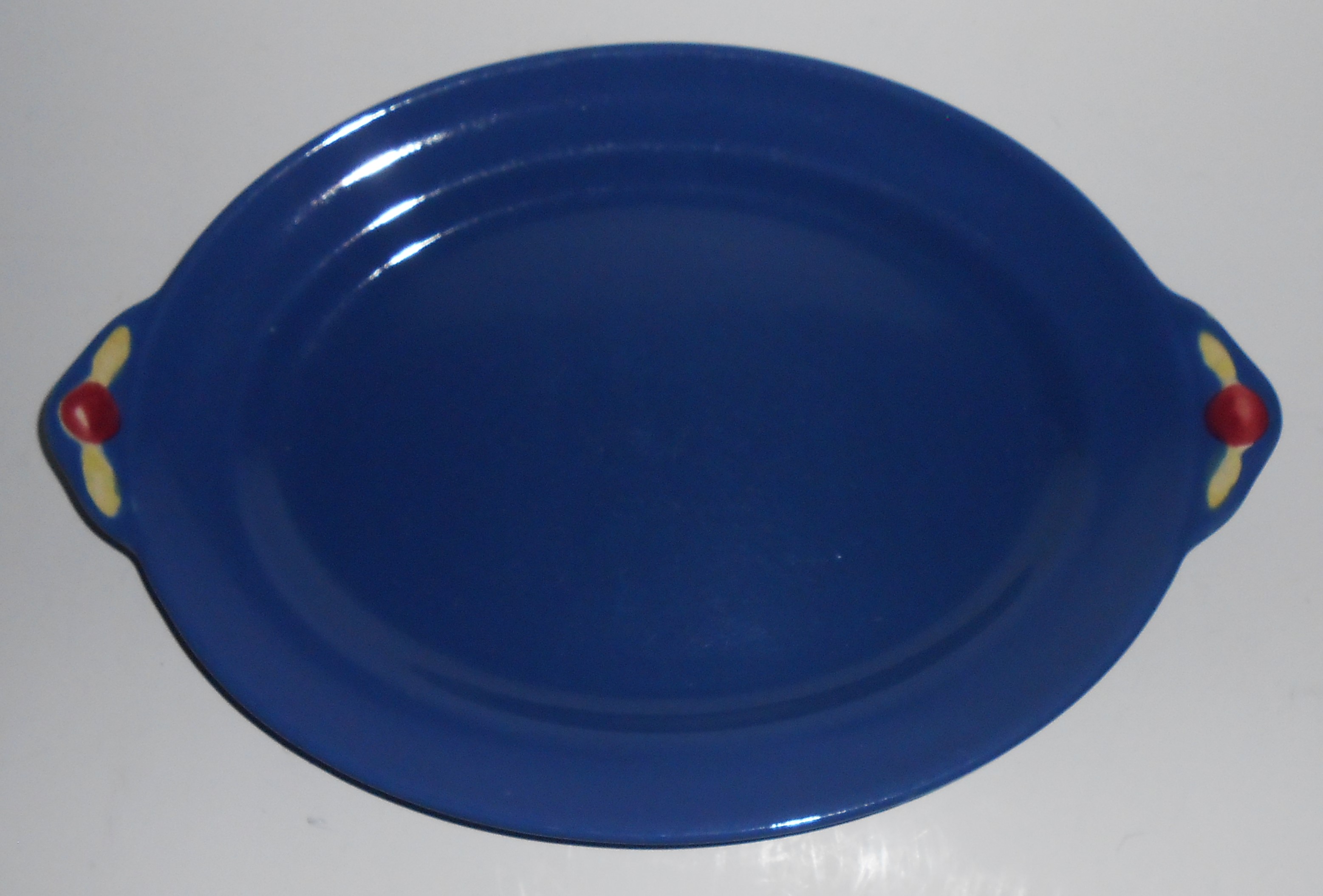 VINTAGE Coors Pottery Rosebud Blue Platter #2