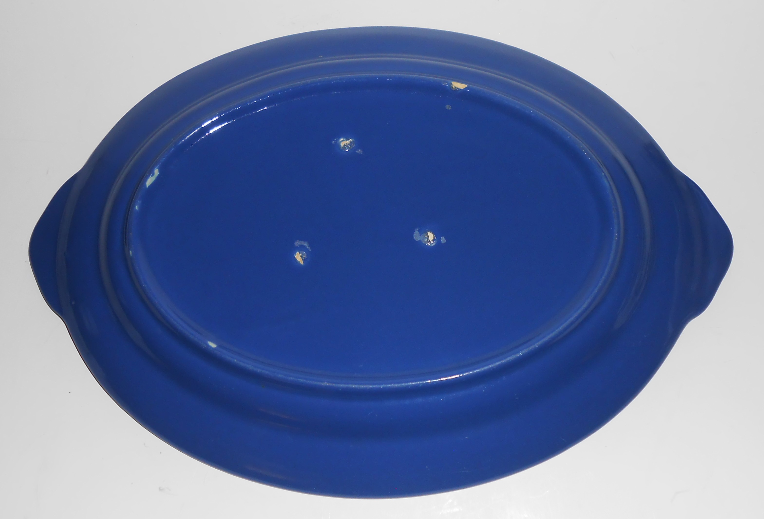 VINTAGE Coors Pottery Rosebud Blue Platter #2