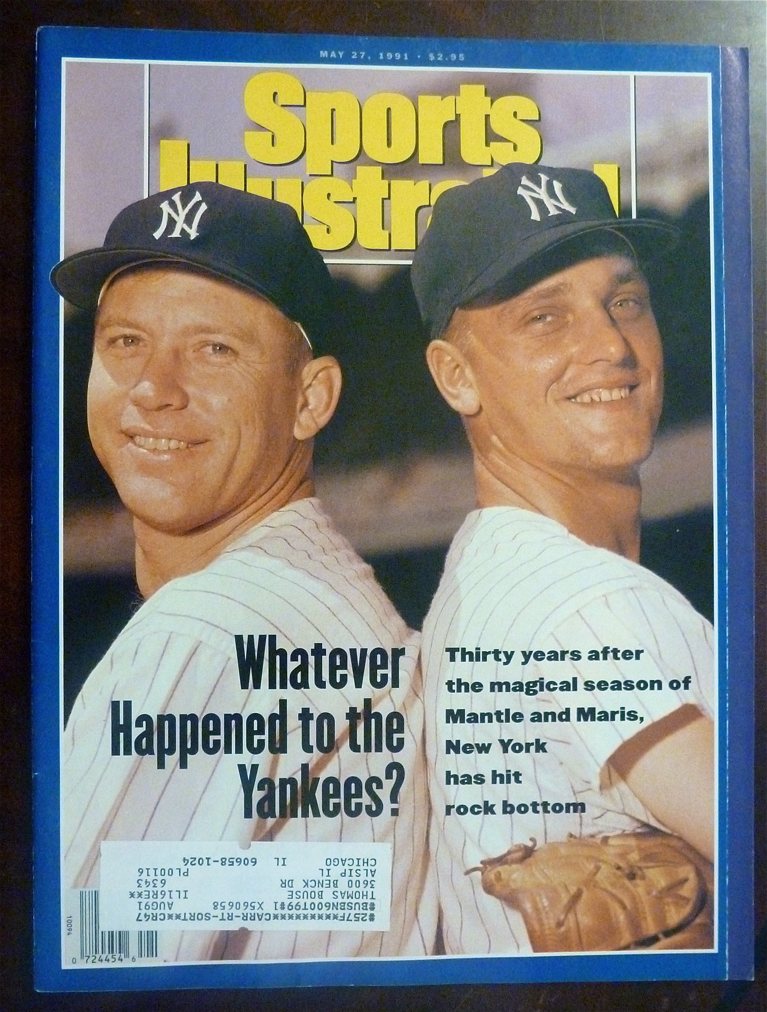 Sports Illustrated Magazine-May 27, 1991-Mantle/Maris