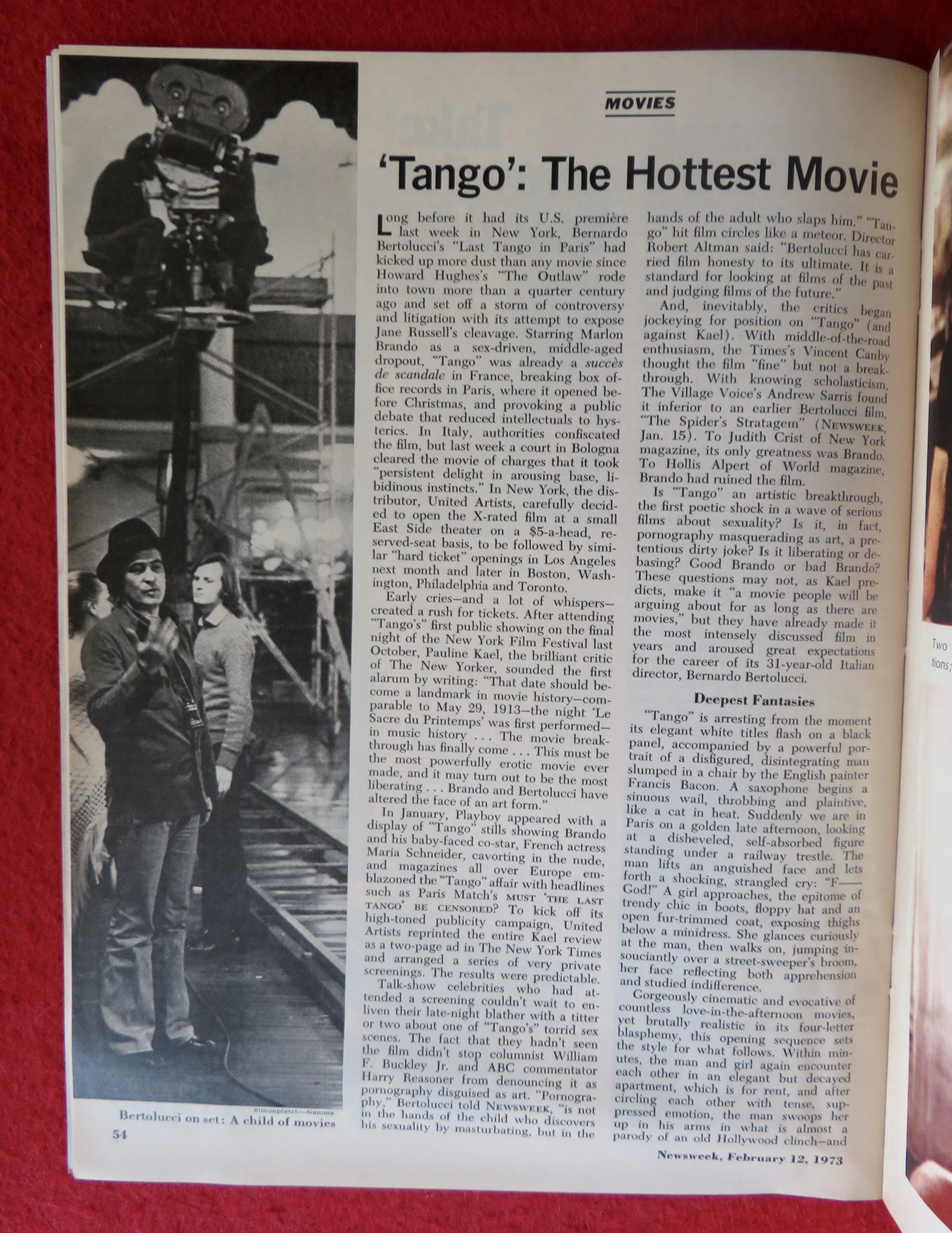 Newsweek Magazine February 12, 1973 The Hottest Movie
