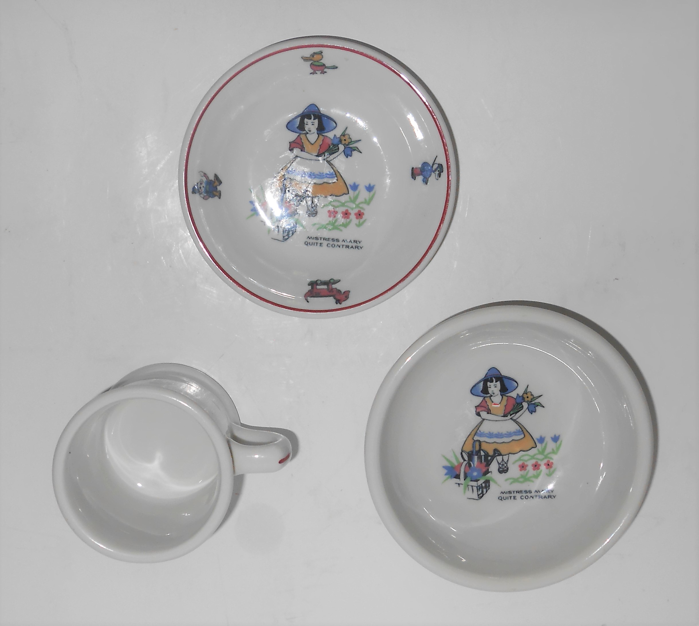 Shenango China Pottery Restaurant Ware Set/3 Juvenile