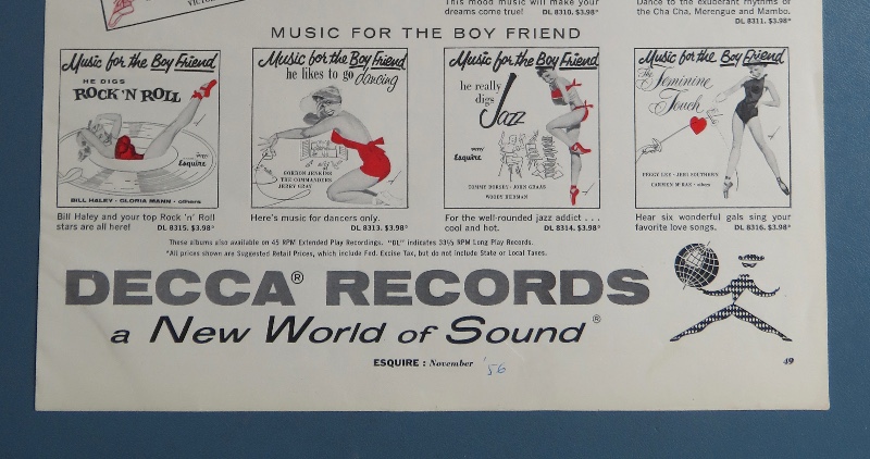 1956 Decca Records with Lovely Woman In Red Holding Telephone By George Petty