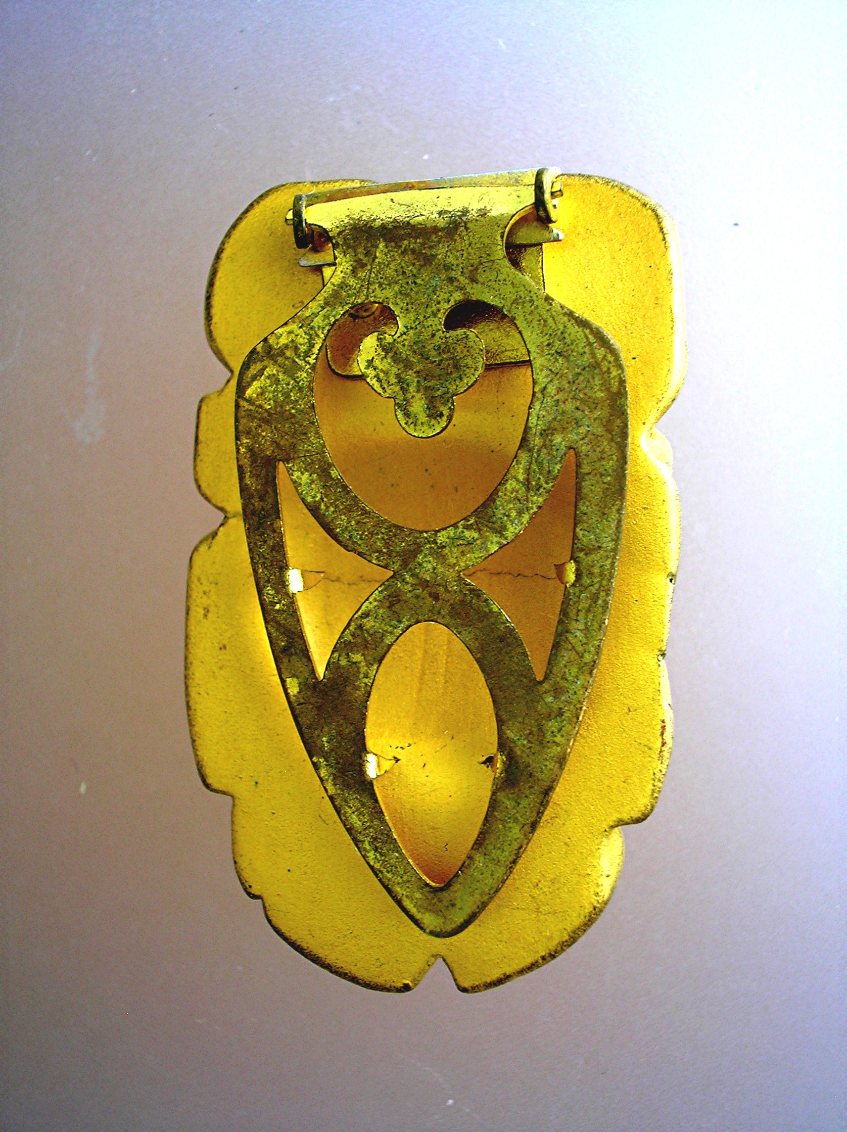 Dress Clips (2) Gold Flowers and Leaves