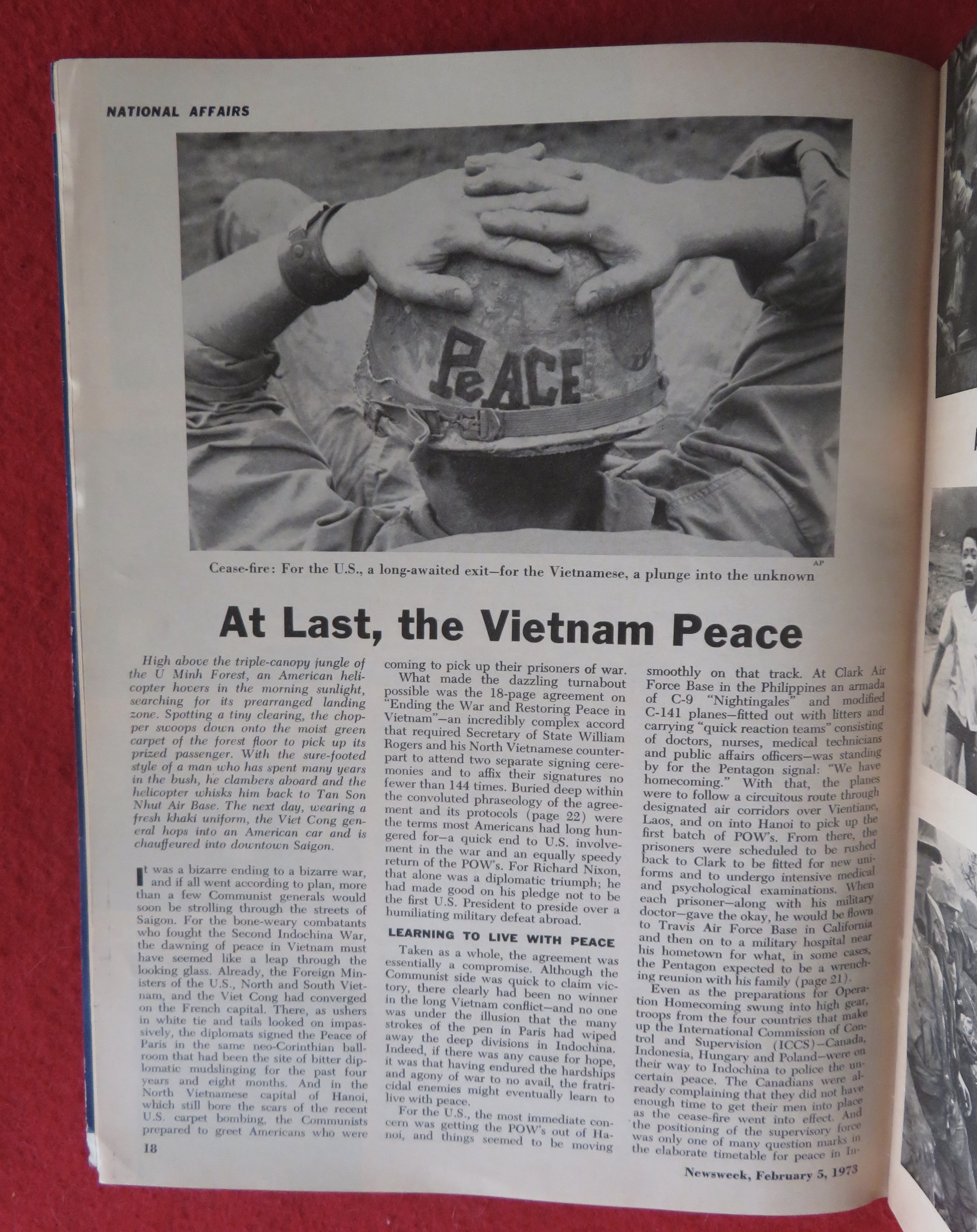 Newsweek Magazine February 5, 1973 Peace