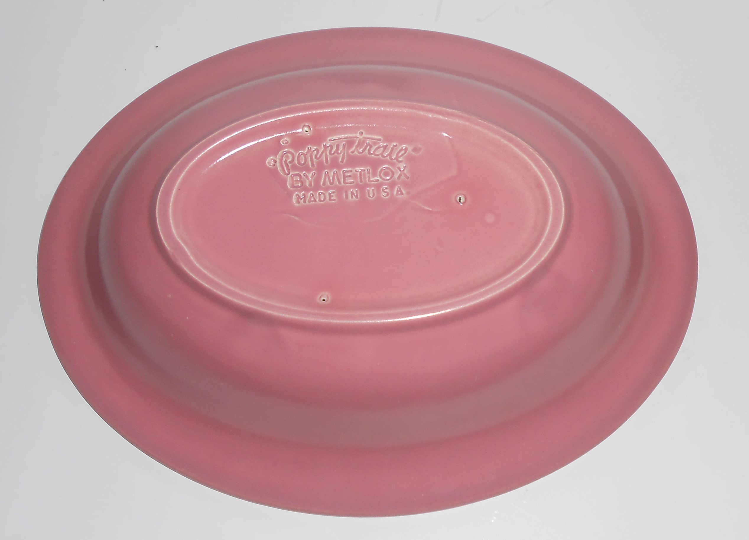 Metlox Pottery Poppy Trail Series 200 Pink Vegetable Bo