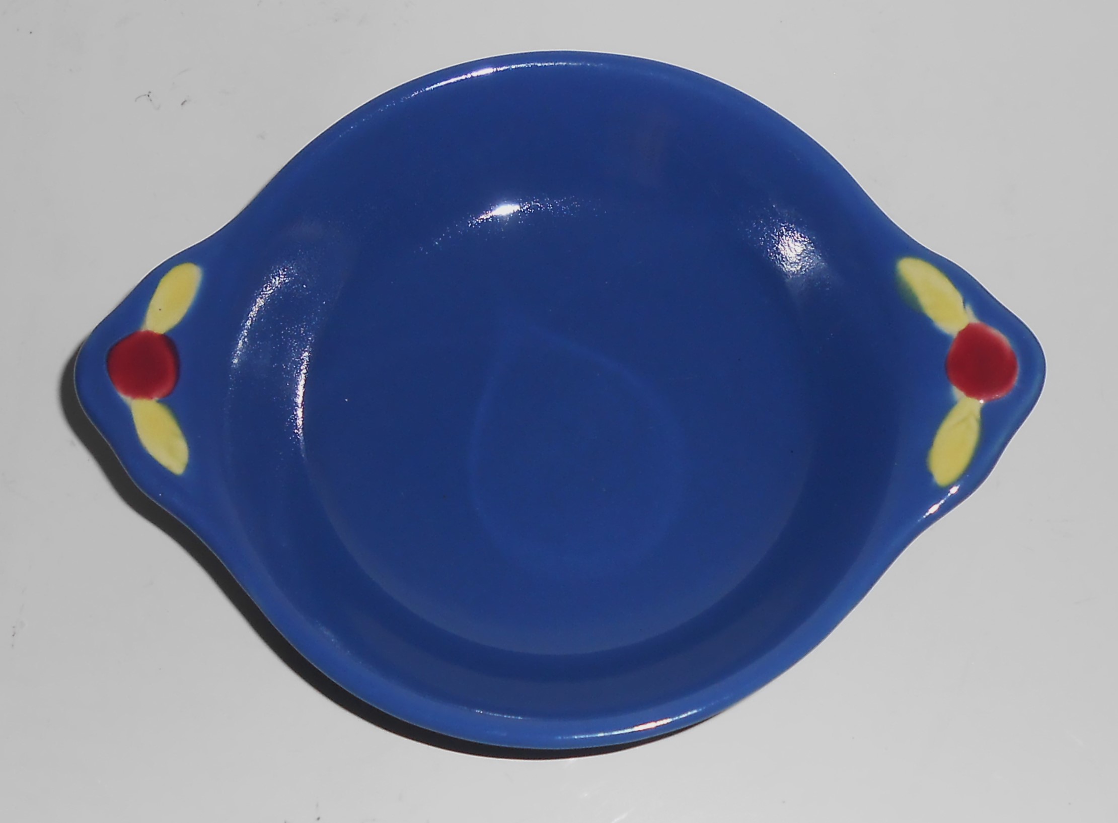 VINTAGE Coors Pottery Rosebud Blue Fruit Bowl