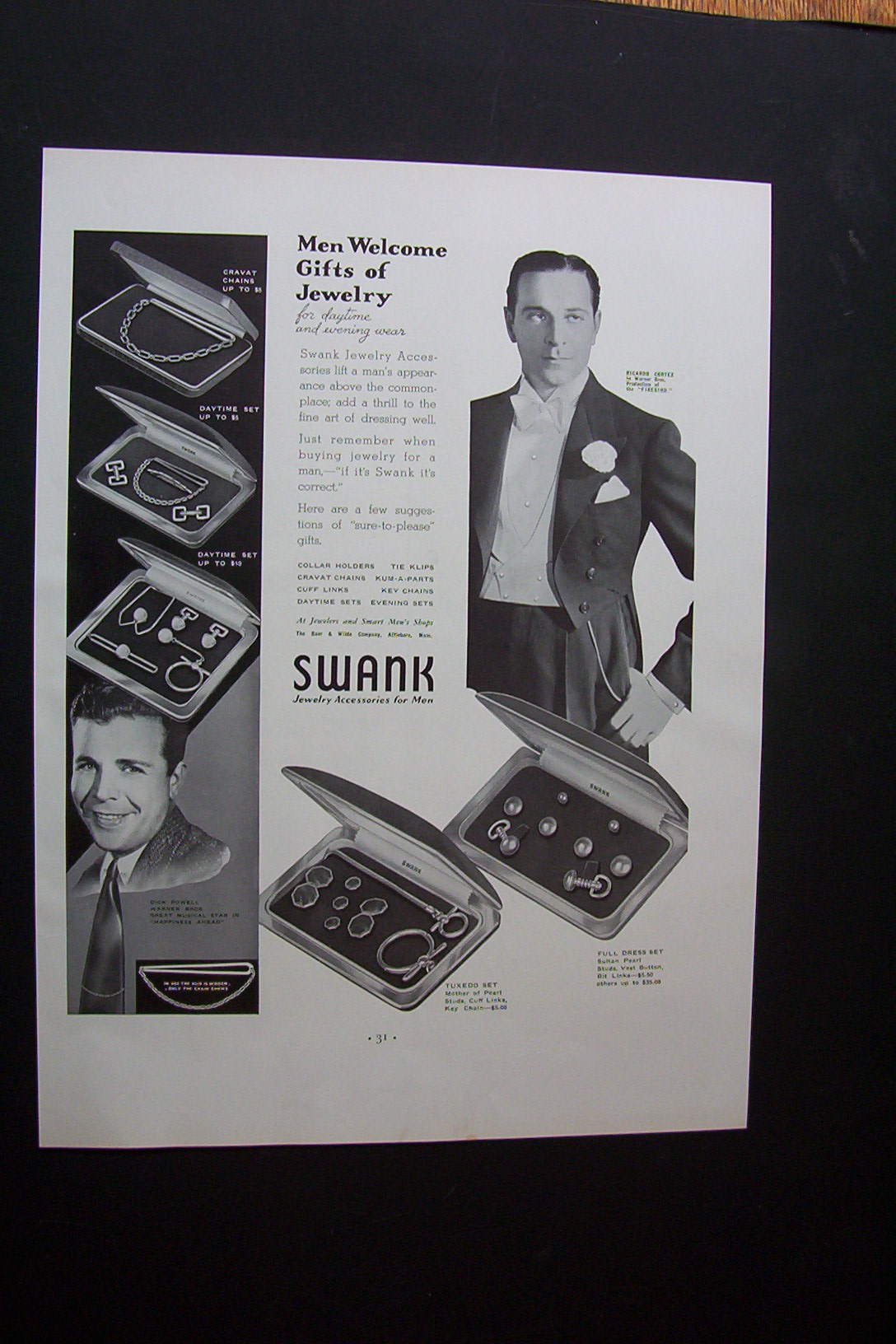 1934 Swank with Ricardo Cortez & Dick Powell