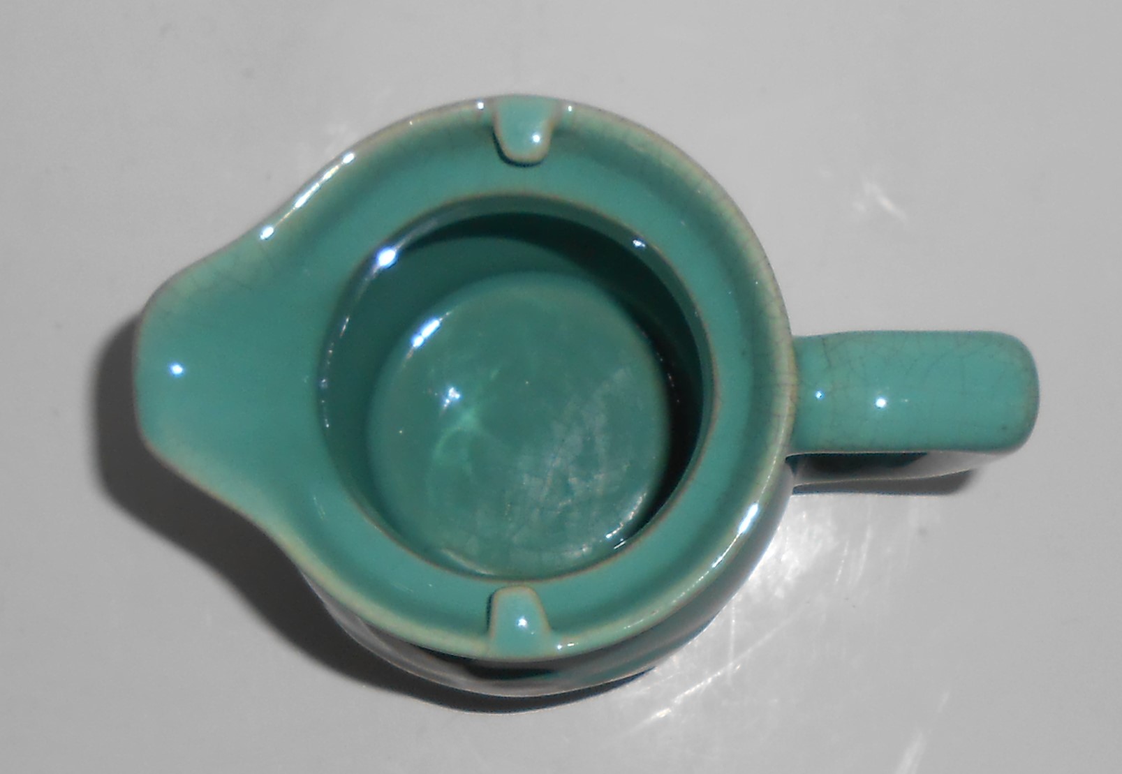Coors Pottery Rosebud Green Small Covered Pitcher - w/o