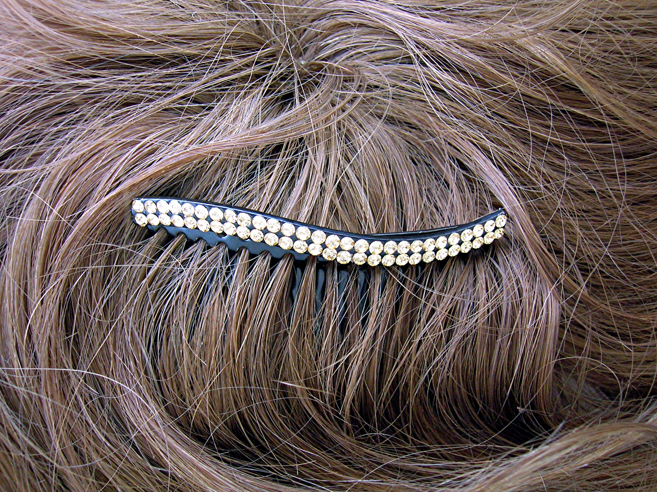 Silver Crystal Hair Combs