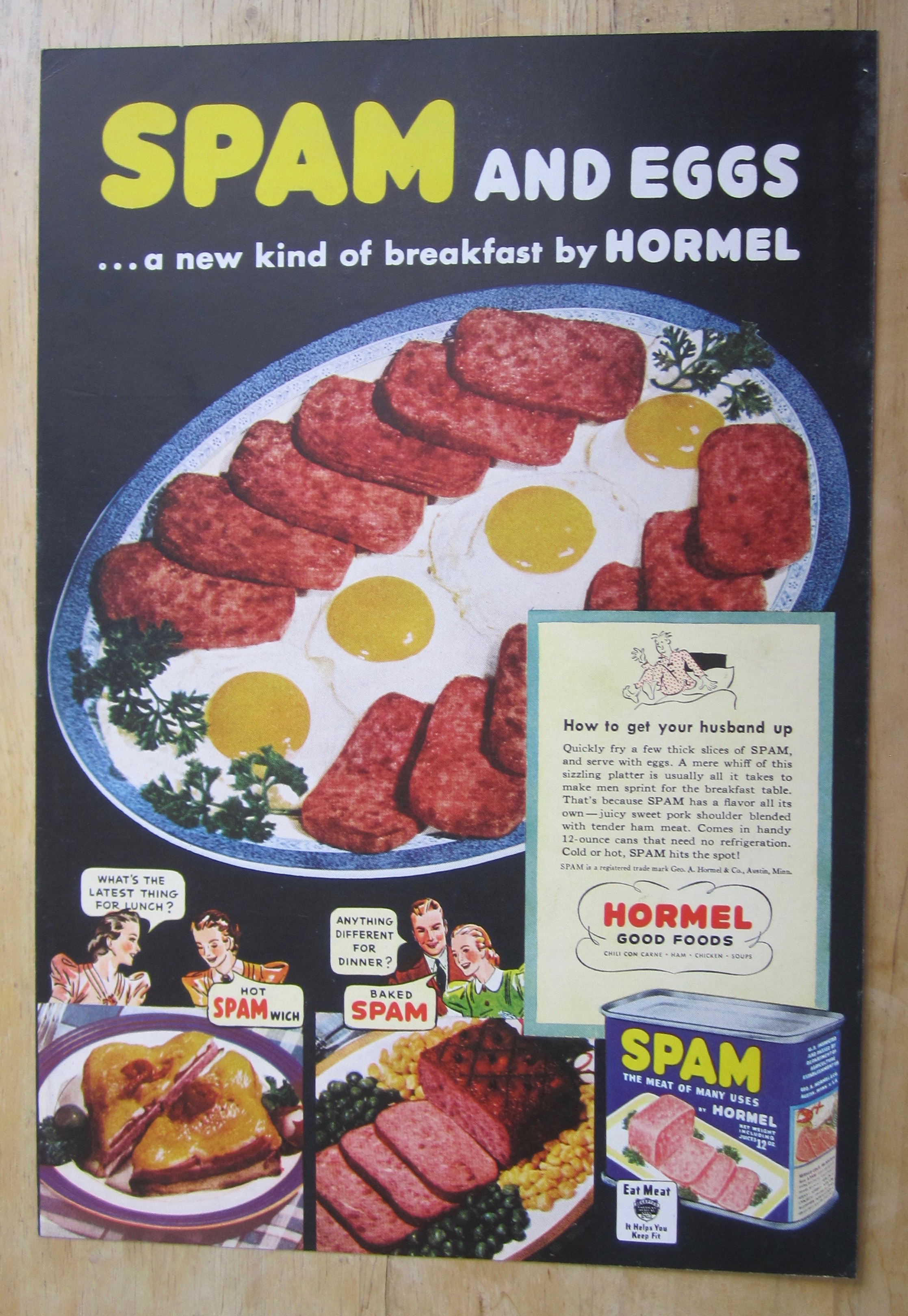 1943 Hormel Spam with Spam and Eggs