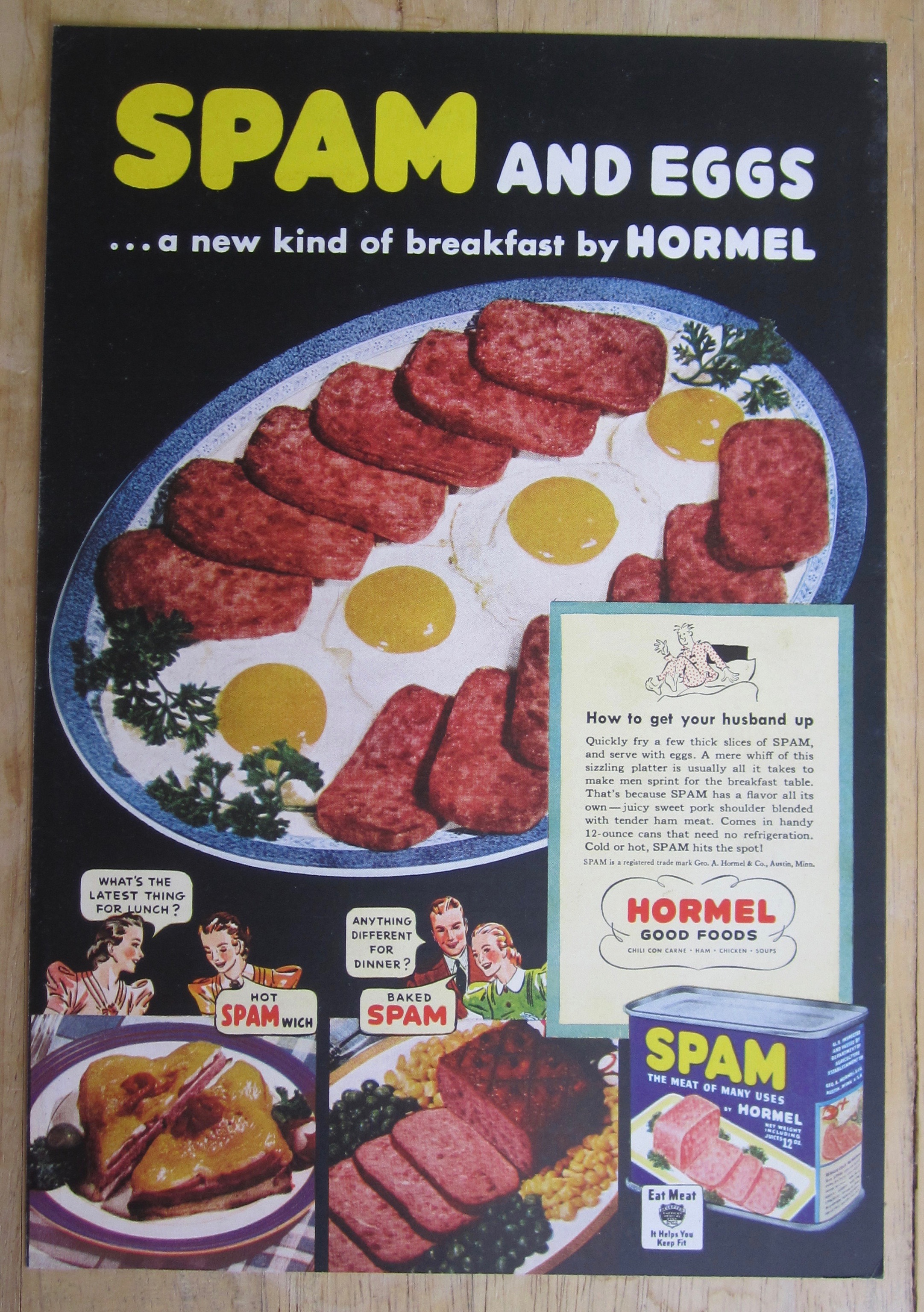 1943 Hormel Spam with Spam and Eggs