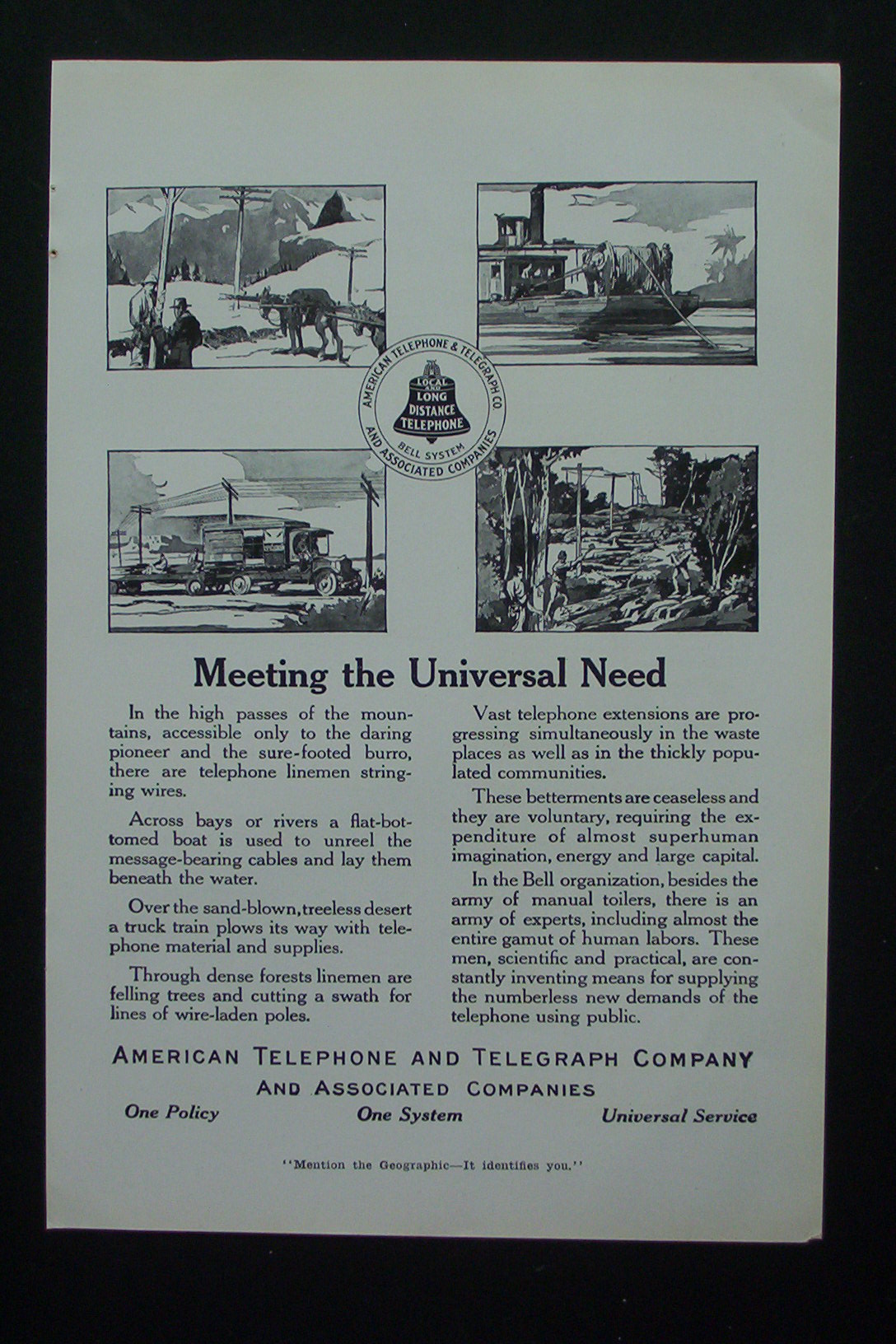 1917 American Telephone & Telegraph Co w/Communication