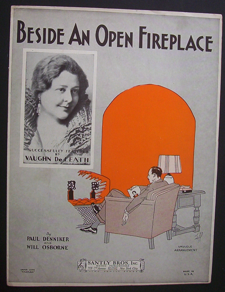 Sheet Music For 1929 Beside An Open Fireplace