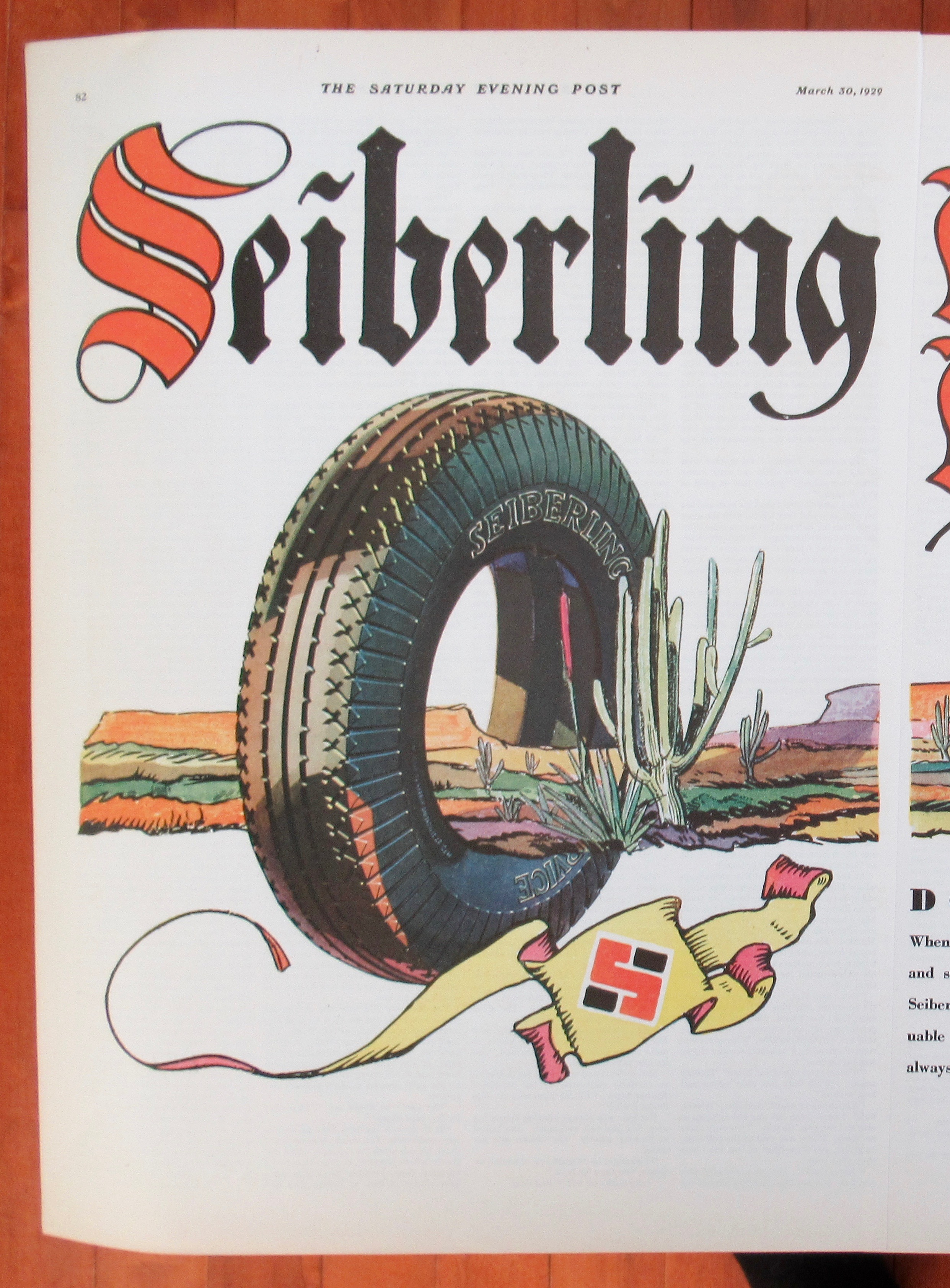 1929 Seiberling Tires with Multiple Mileage Tires