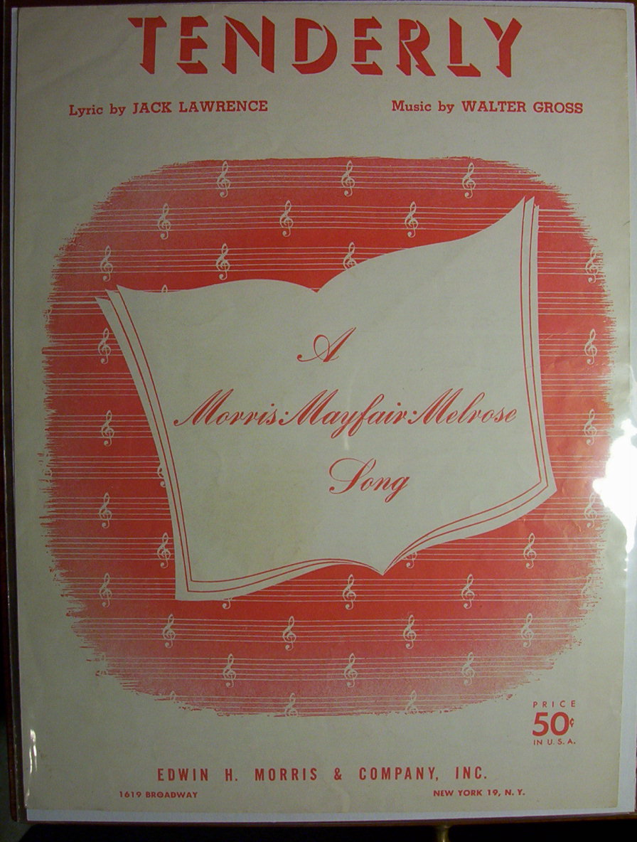 Sheet Music For 1946 Tenderly By Walter Gross