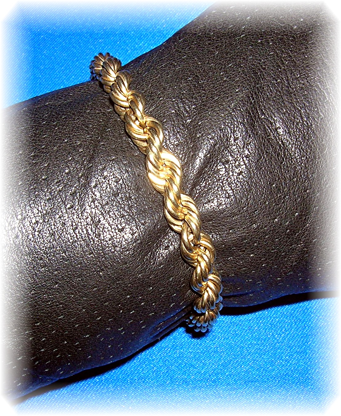 12K Gold Fill Rope Bracelet 7 1/2 inches