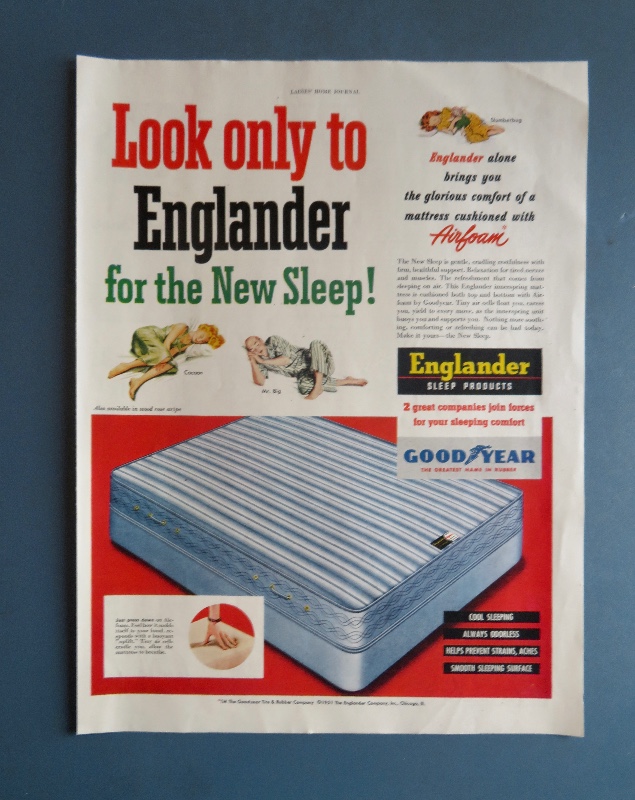 1951 Englander Sleep Products with the Englander Airfoam Mattress