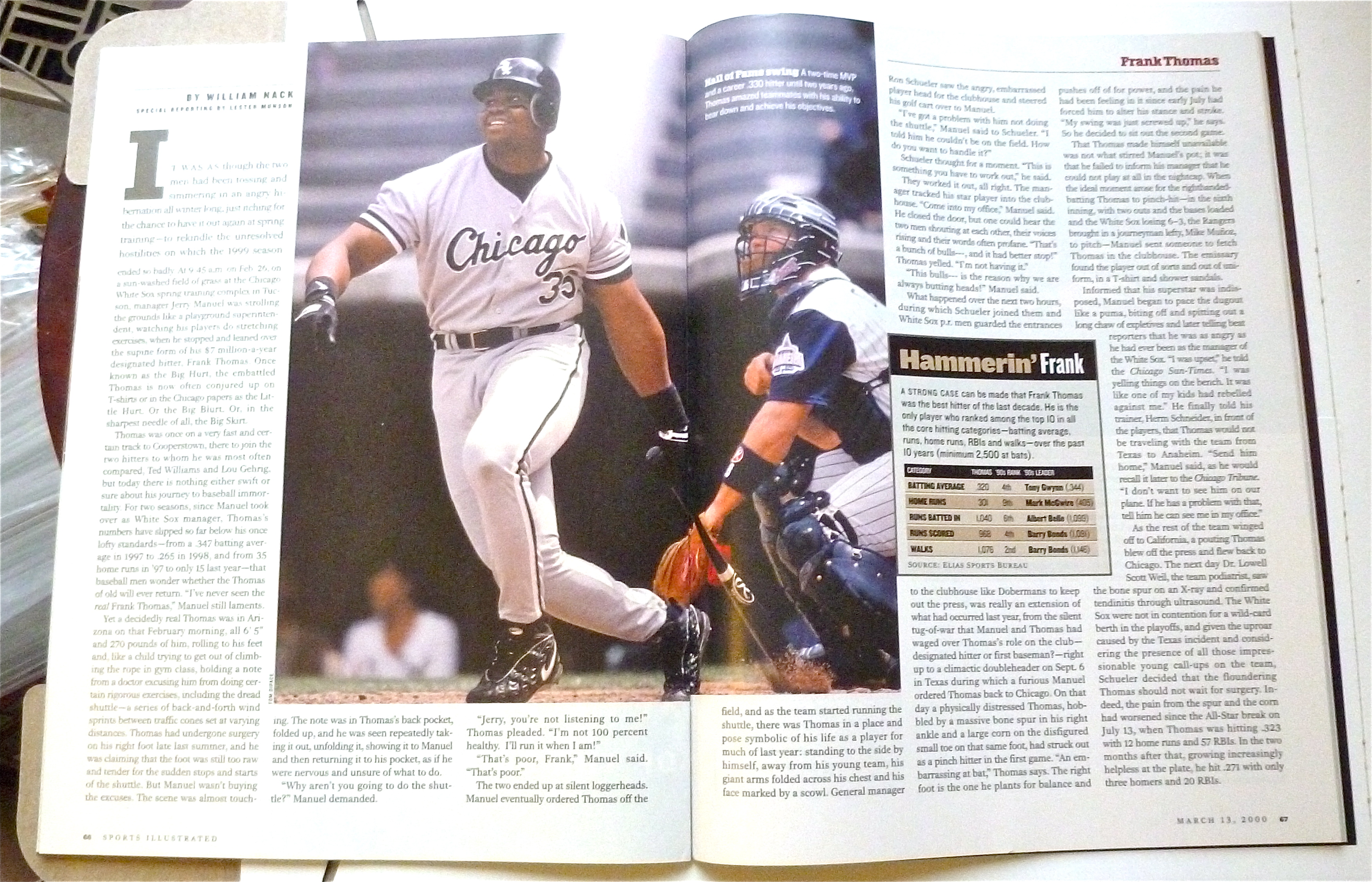 Sports Illustrated Magazine-March 13, 2000-Frank Thomas